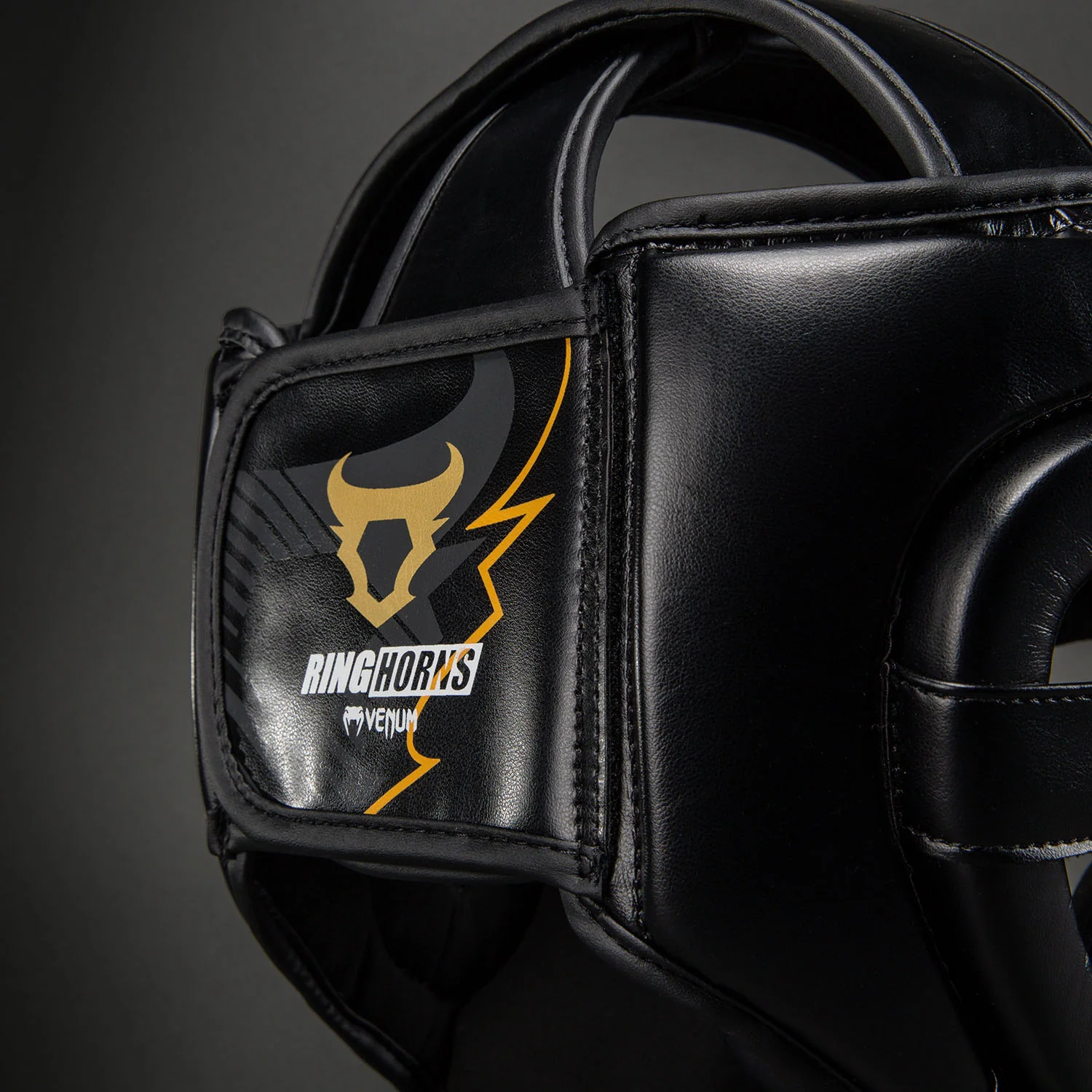 Venum Ringhorns Charger Headgear - Black/Gold - Image 5