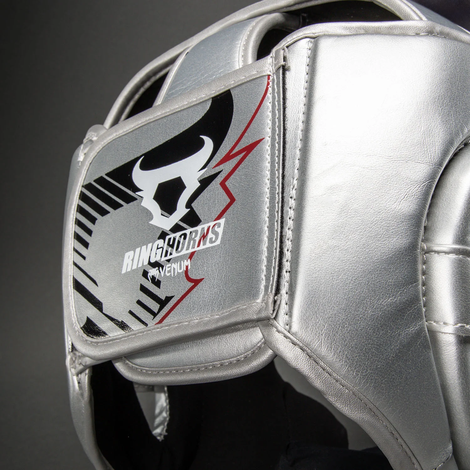Ringhorns Charger by Venum Headgear- Silver/Black - Image 5