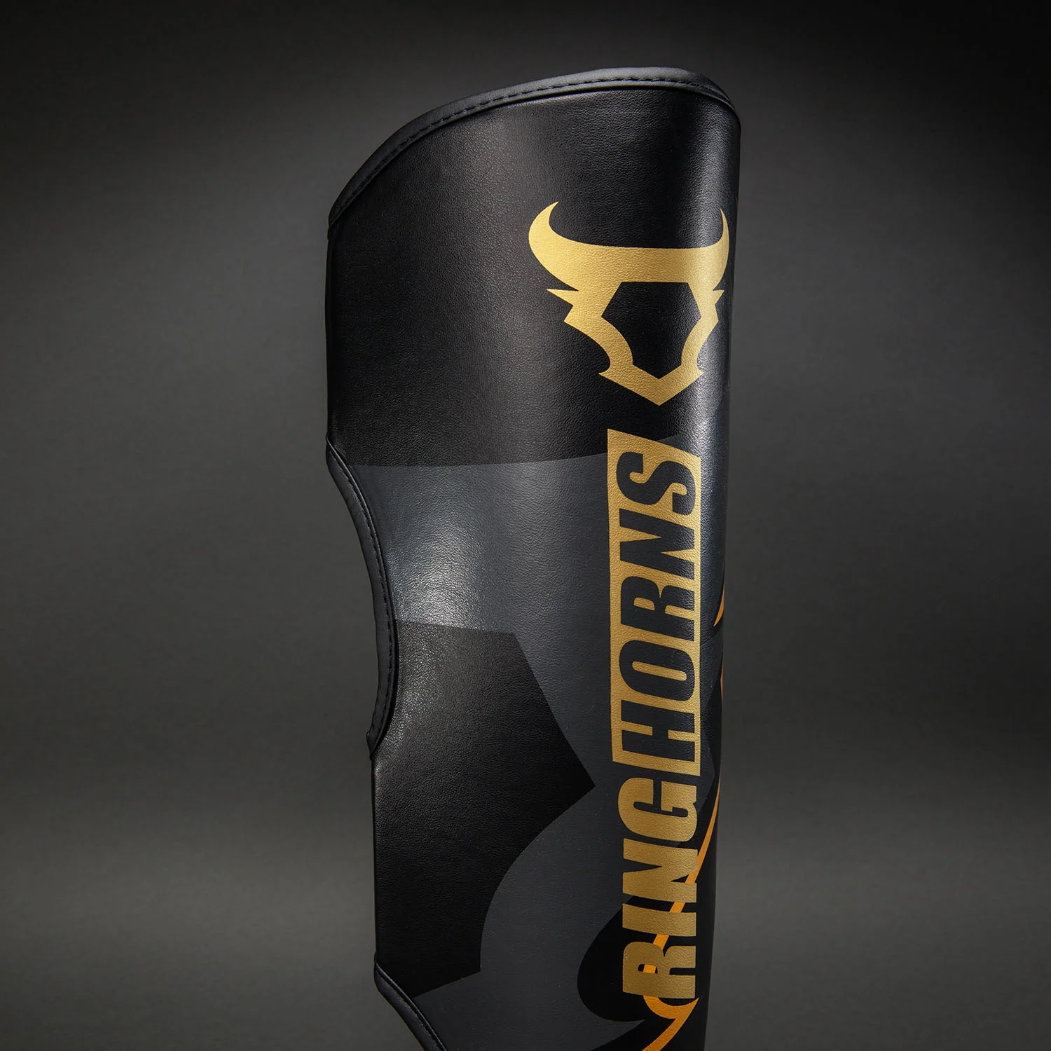 Ringhorns Charger by Venum Shin Guards - Black/Gold - Image 4