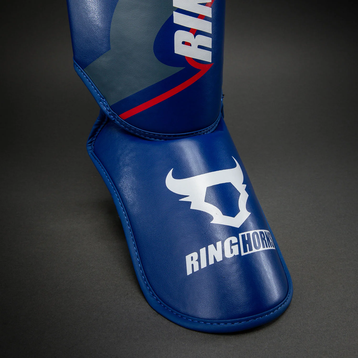 Ringhorns Charger by Venum Shin Guards - Navy Blue/Red - Image 3