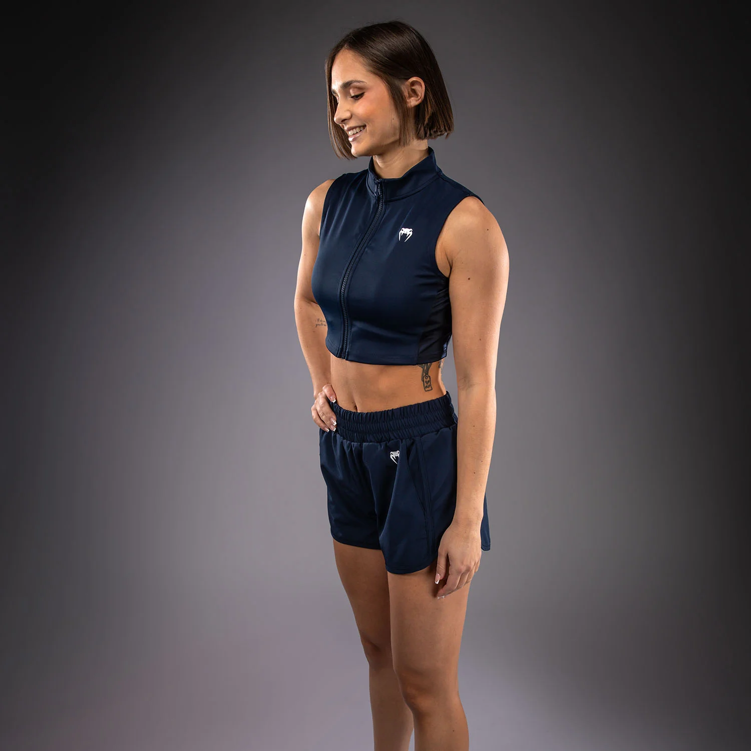 Venum Sculpt Shape Women's Crop Top - Navy Blue - Image 3