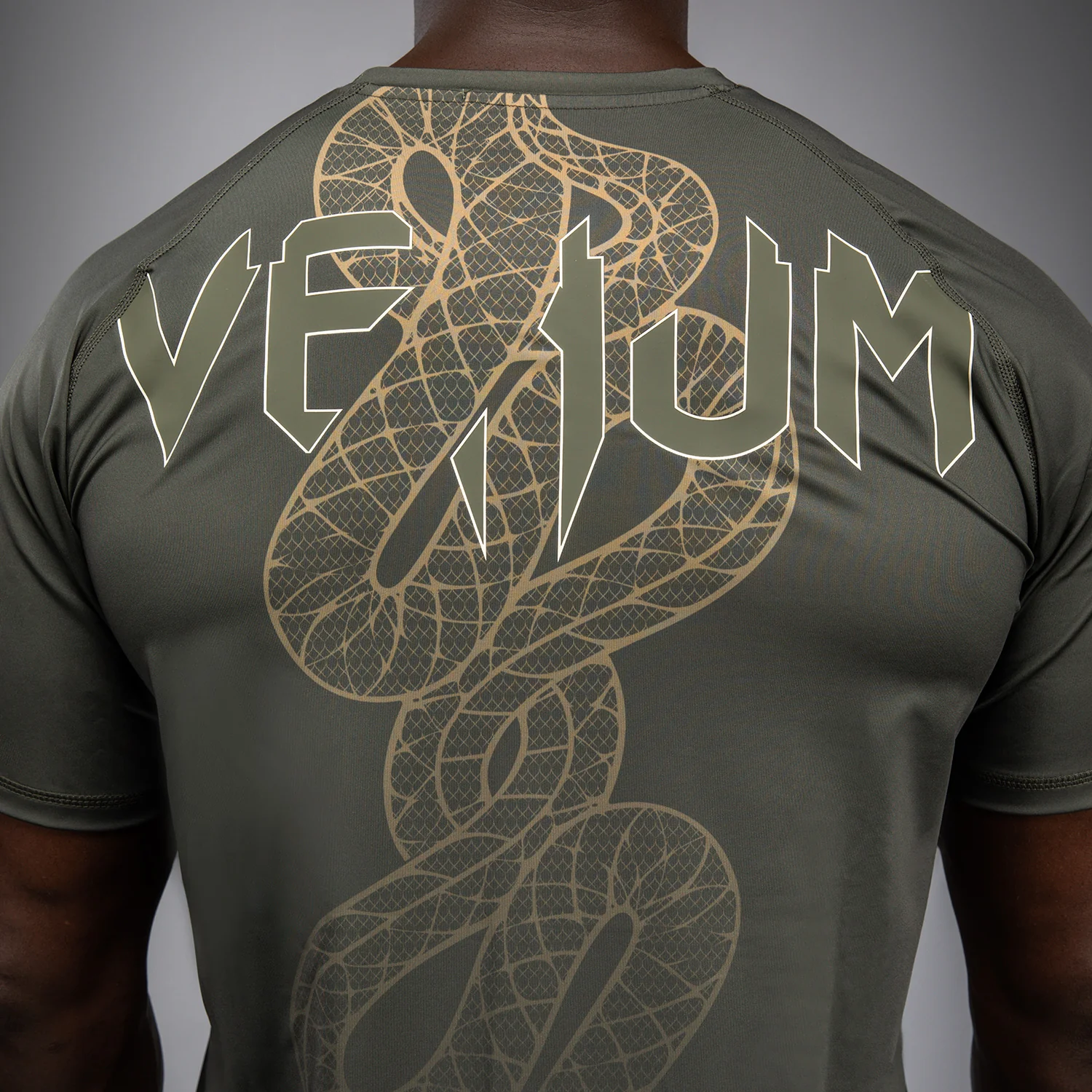 Venum Serpenti Dry Tech T-Shirt - Khaki/Bronze/Ivory - Image 5