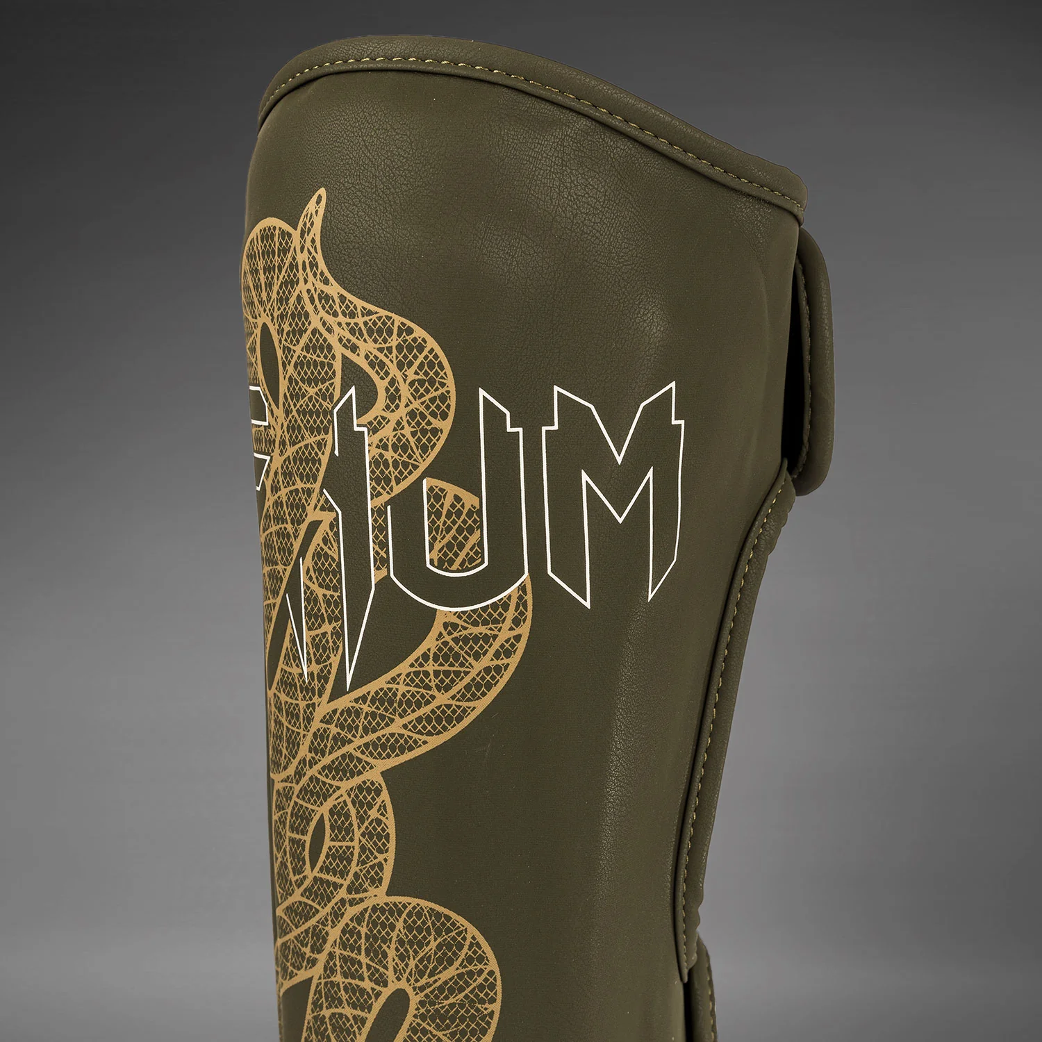 Venum Serpenti Shin Guards - Khaki/Bronze/Ivory - Image 4