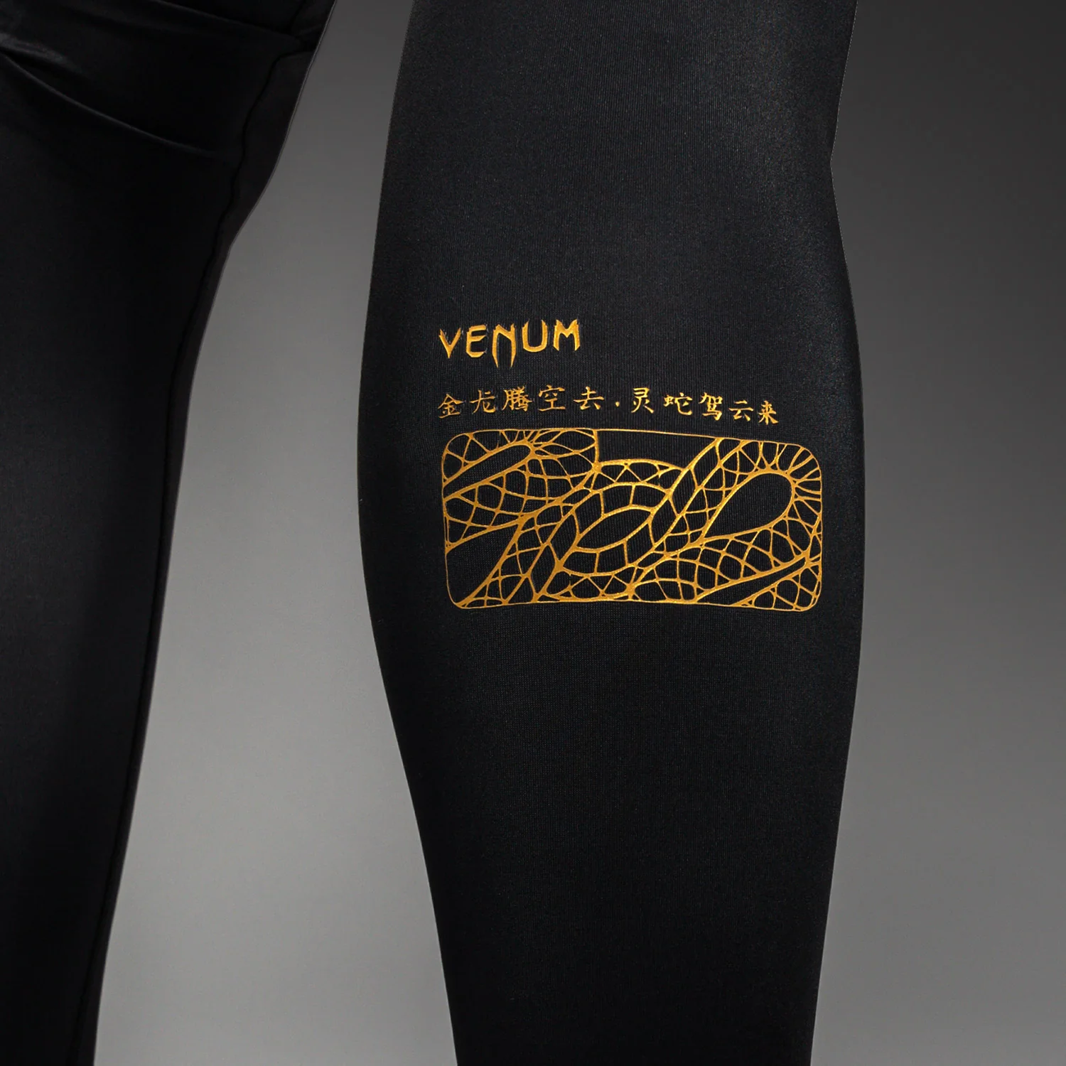 Venum Serpenti Spats - Black/Silver/Gold - Image 7