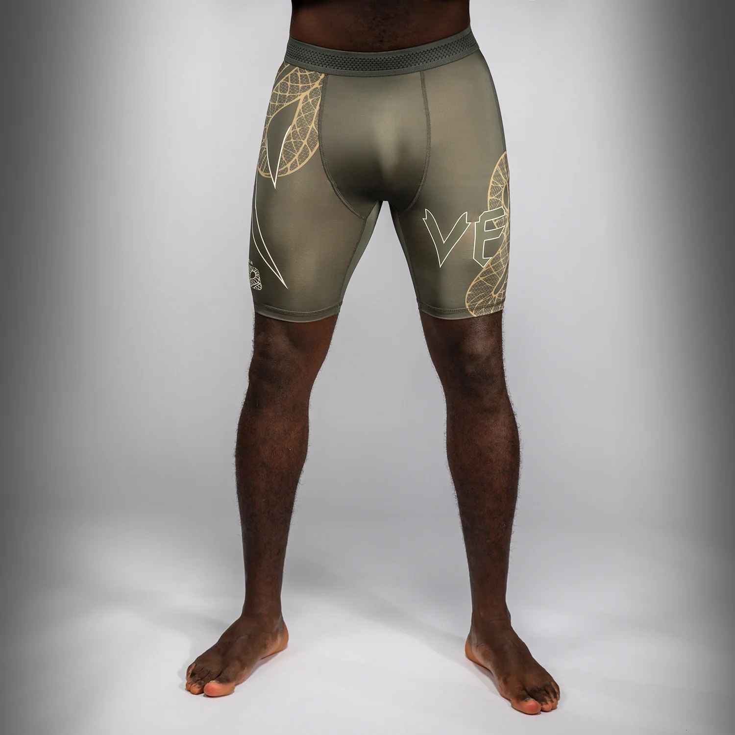 Venum Serpenti Vale Tudo Shorts - Khaki/Bronze/Ivory