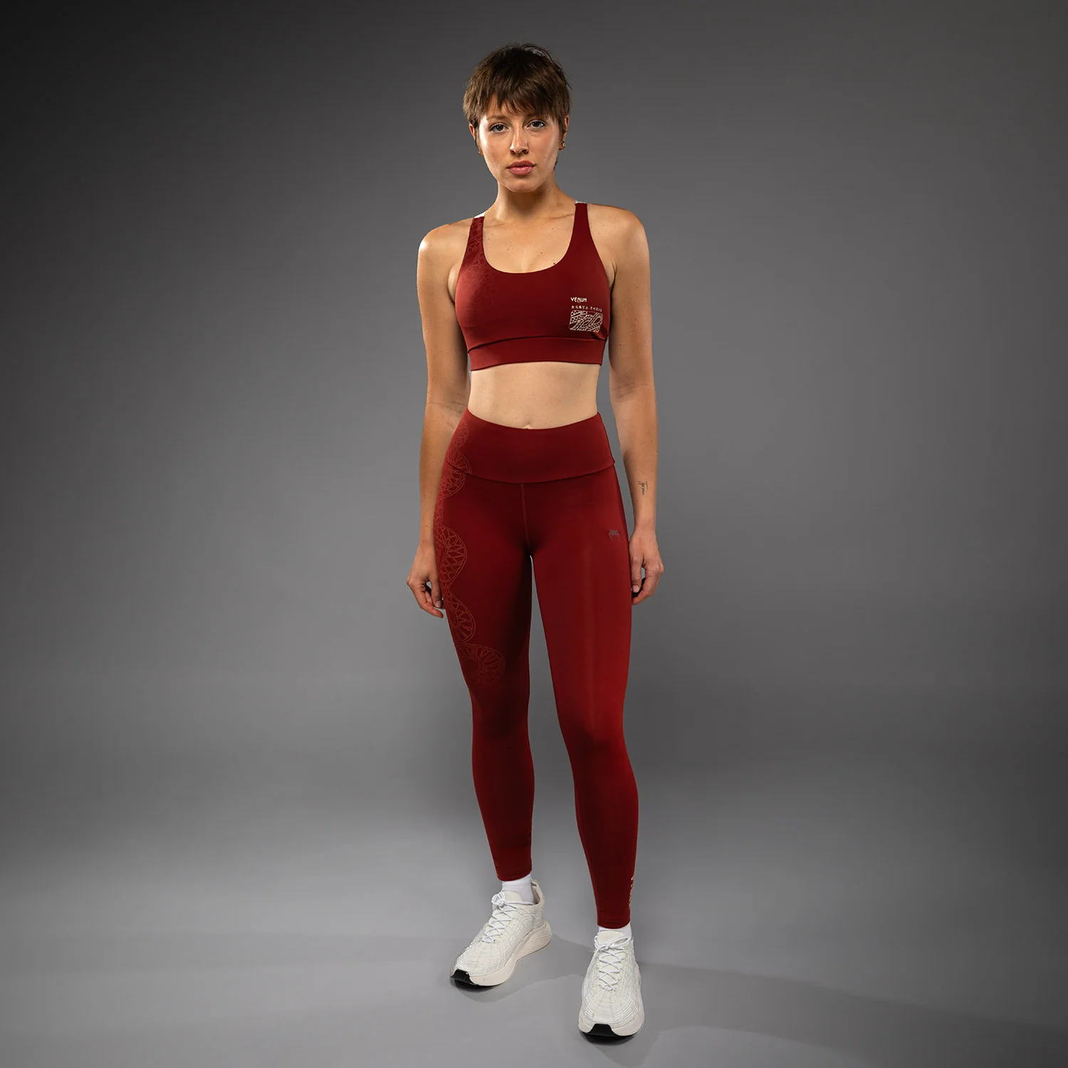 Venum Serpenti Women’s Leggings - Burgundy/Ivory