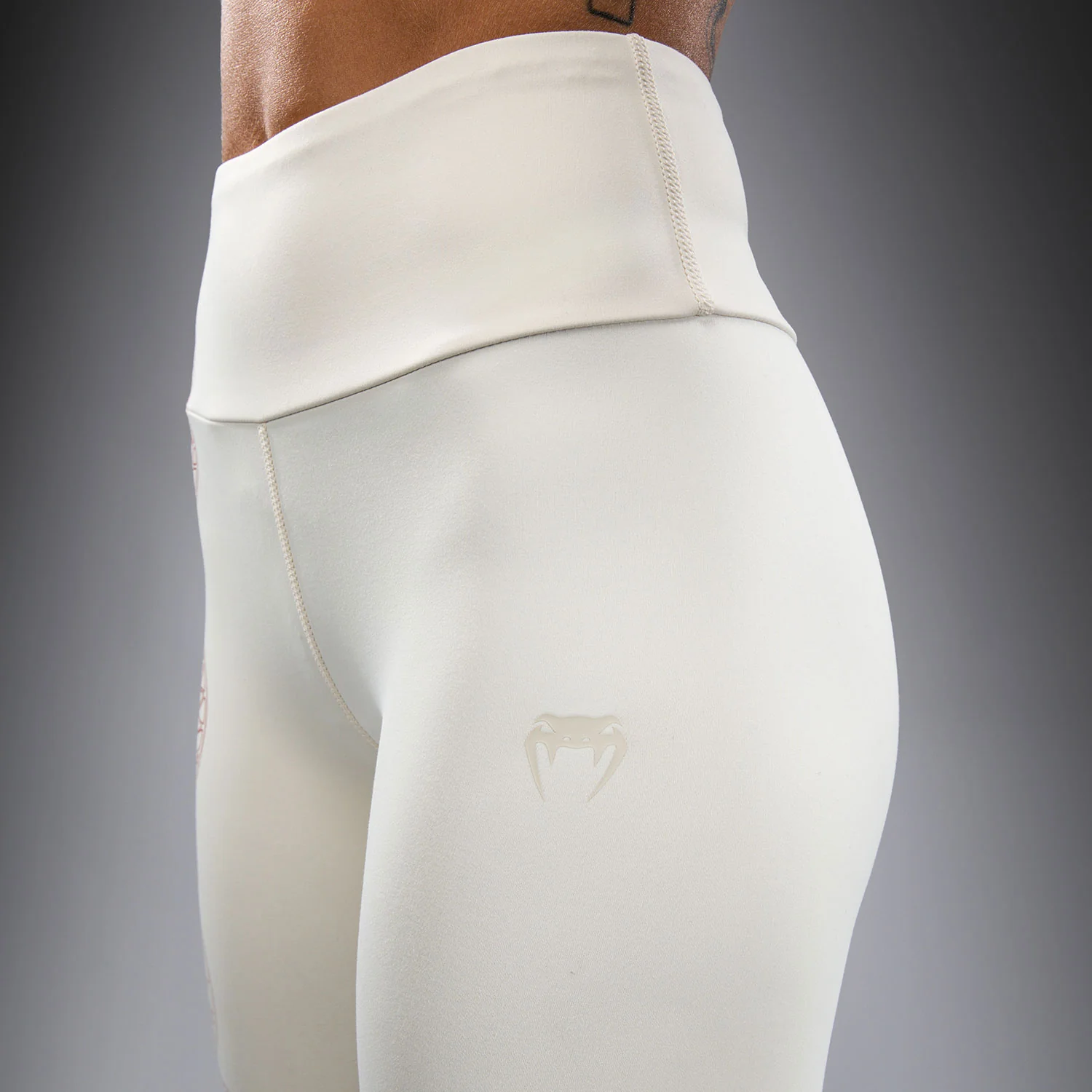 Venum Serpenti Women’s Leggings - Ivory/Burgundy - Image 5