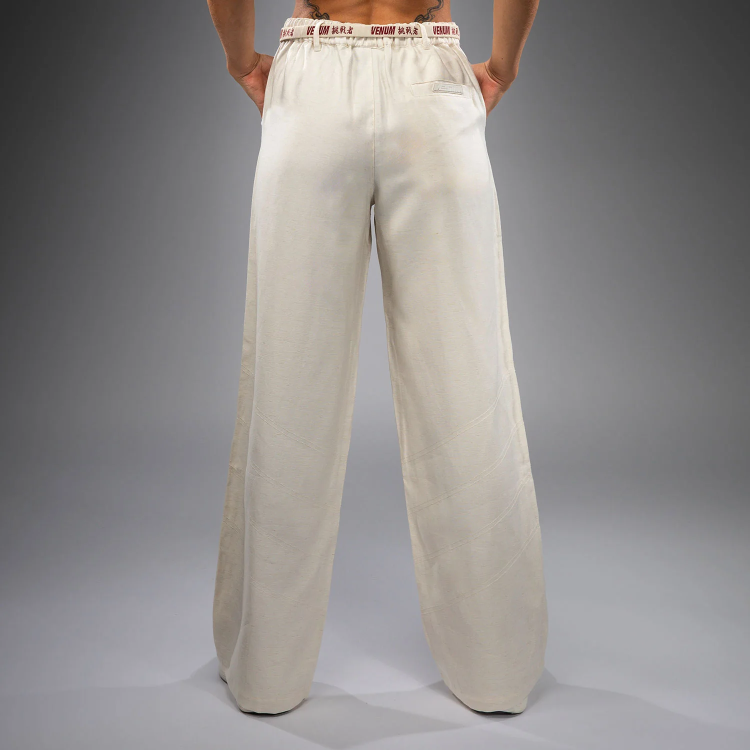 Venum Serpenti Women’s Pants - Ivory/Burgundy - Image 3