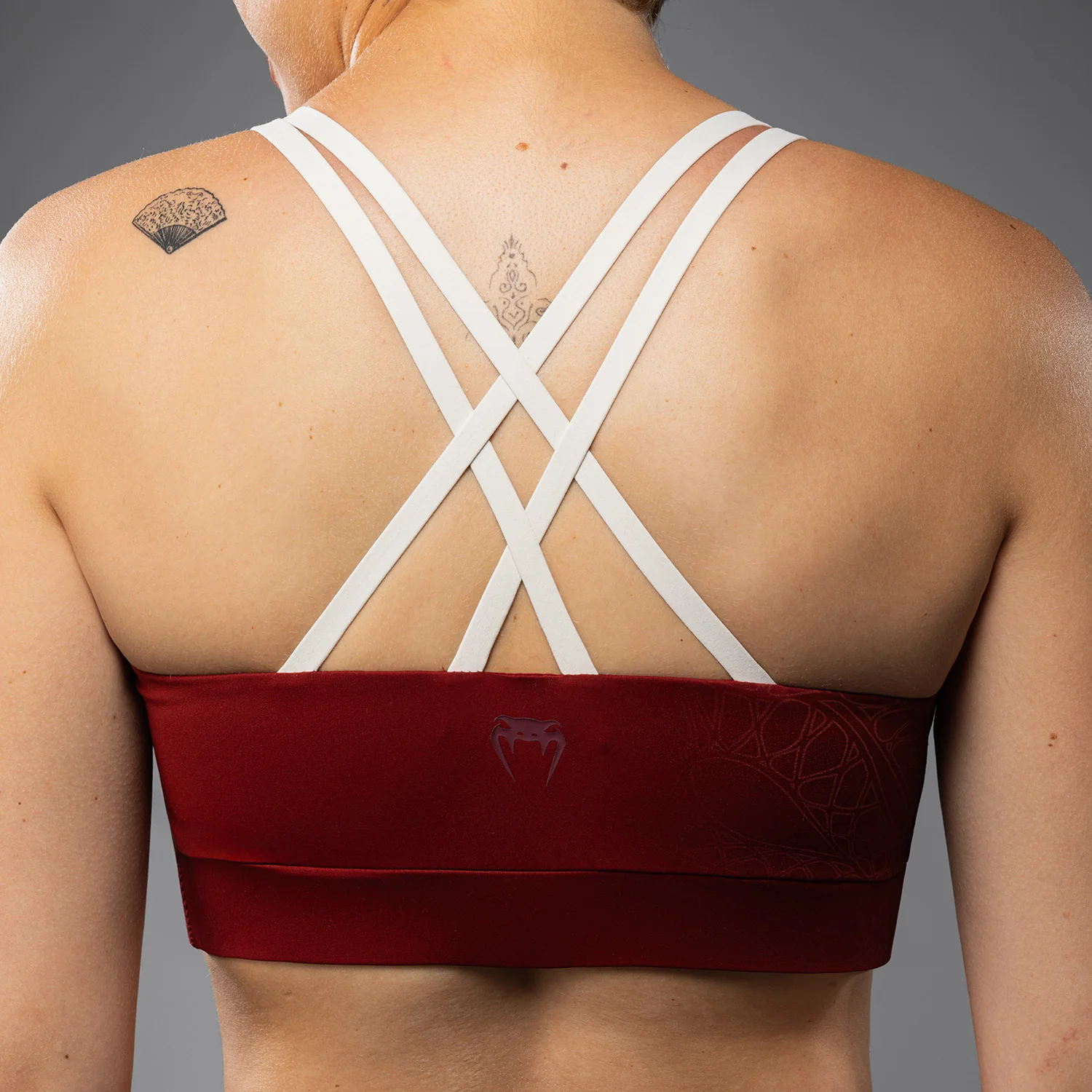 Venum Serpenti Women’s Sports Bra - Burgundy/Ivory - Image 3
