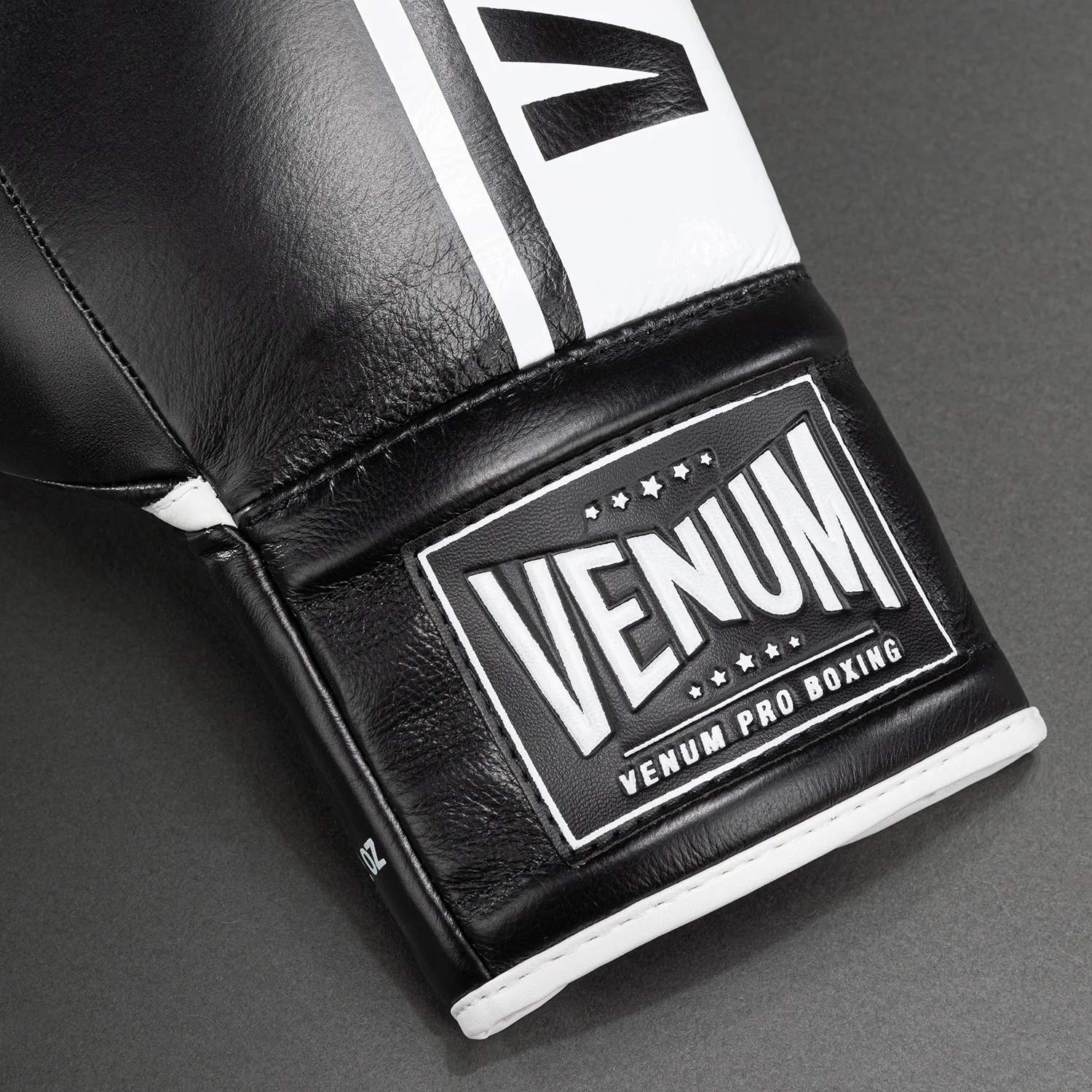 Venum Shield Pro Boxing Gloves with Laces - Black/White - Image 3