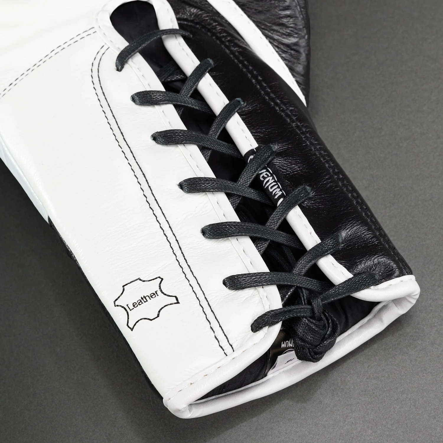 Venum Shield Pro Boxing Gloves with Laces - Black/White - Image 4
