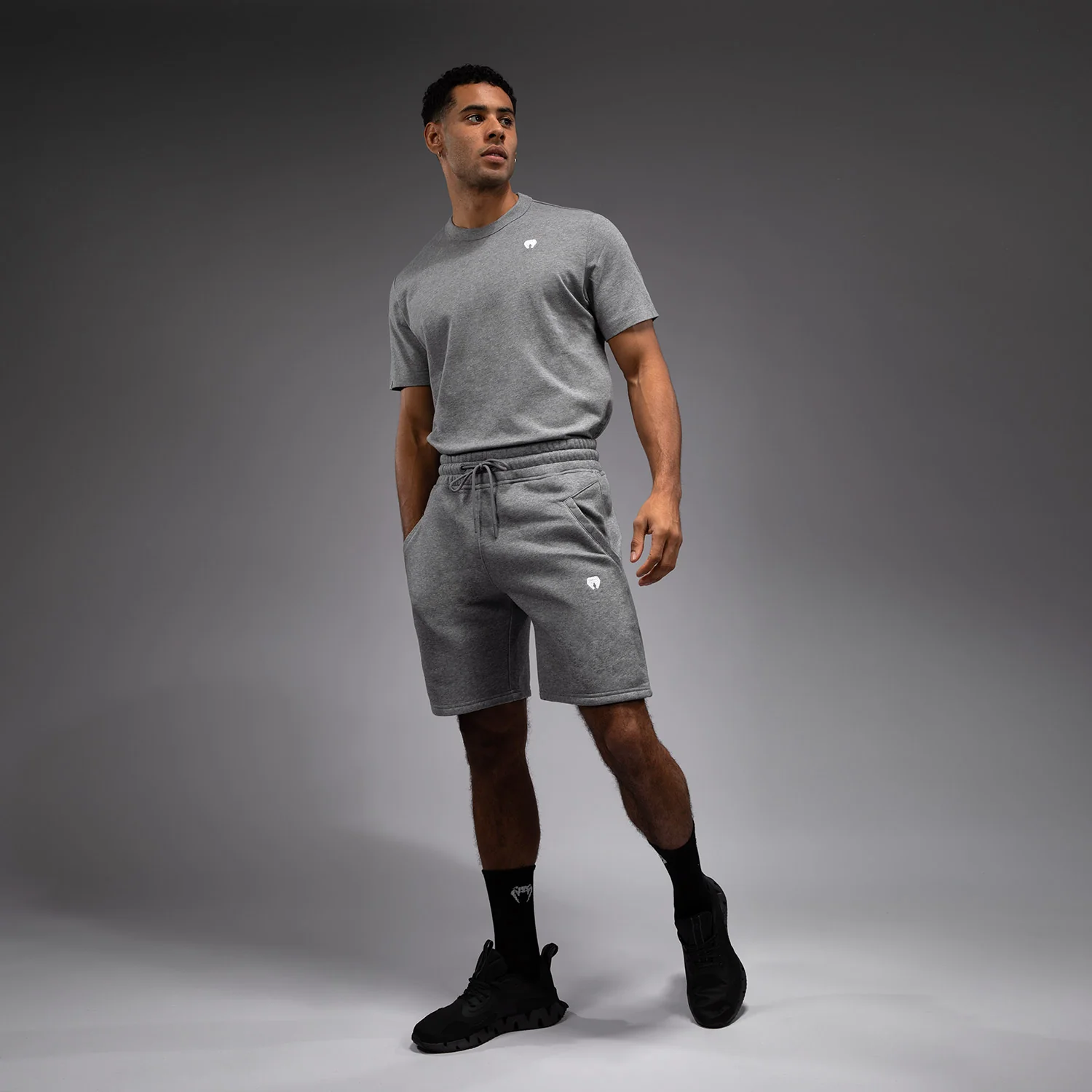 Venum Silent Power Cotton Shorts - Cloudy Grey - Image 2