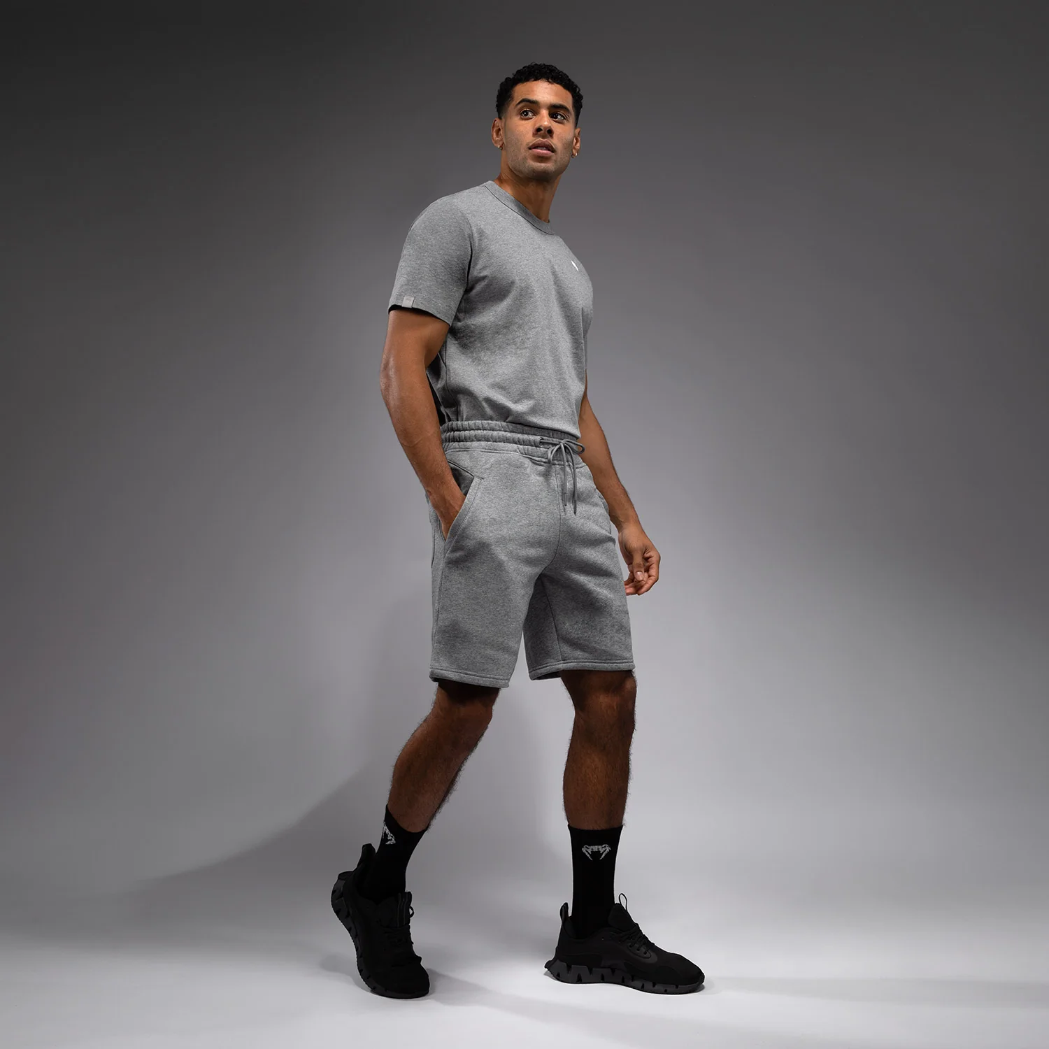 Venum Silent Power Cotton Shorts - Cloudy Grey - Image 3
