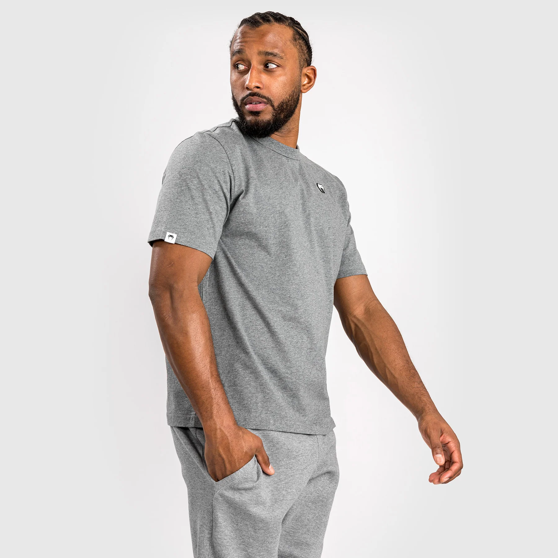 Venum Silent Power Lite T-Shirt - Light Heather Grey - Image 2