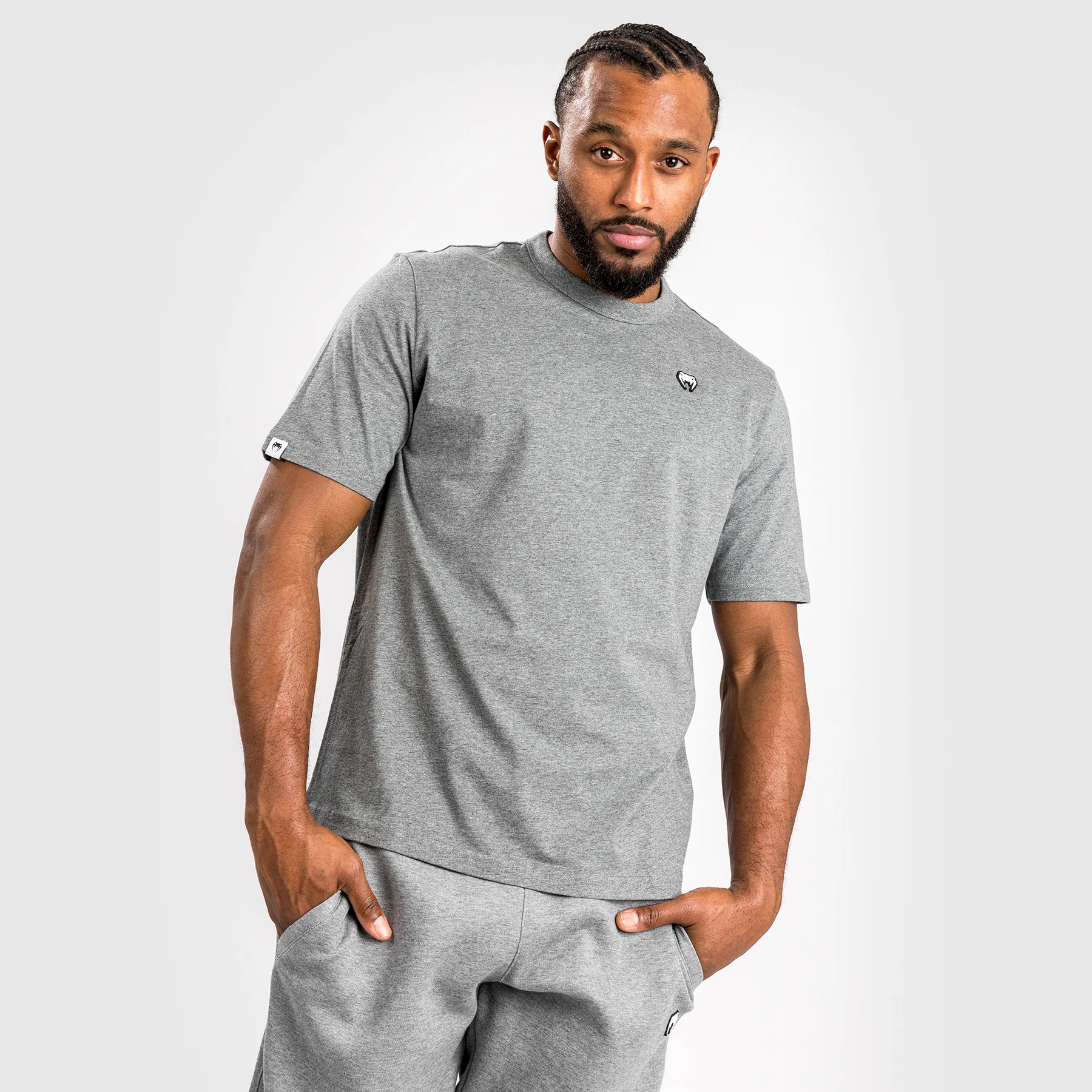 Venum Silent Power Lite T-Shirt - Light Heather Grey - Image 3