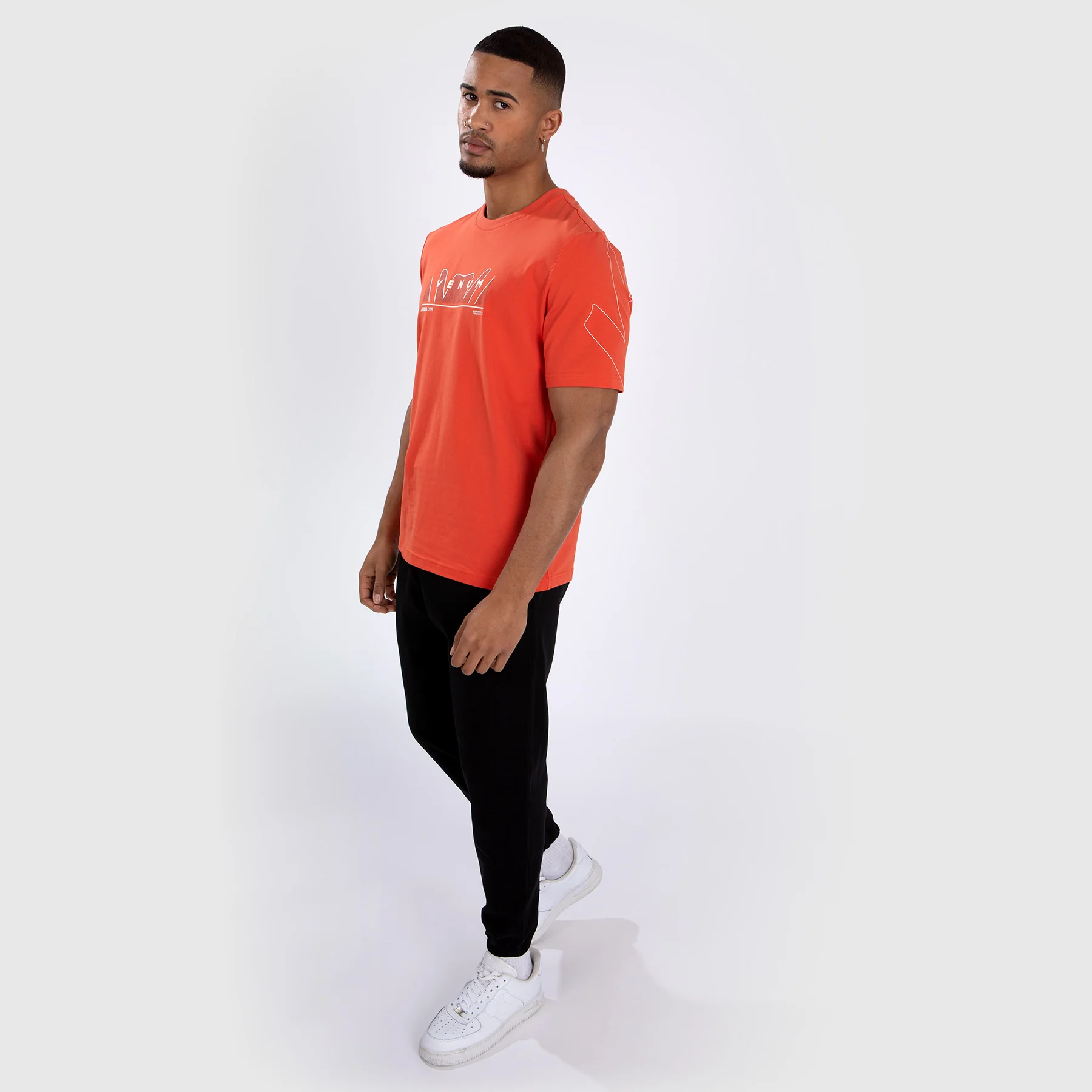 Venum Snake Print T-Shirt - Fluo Orange - Image 3
