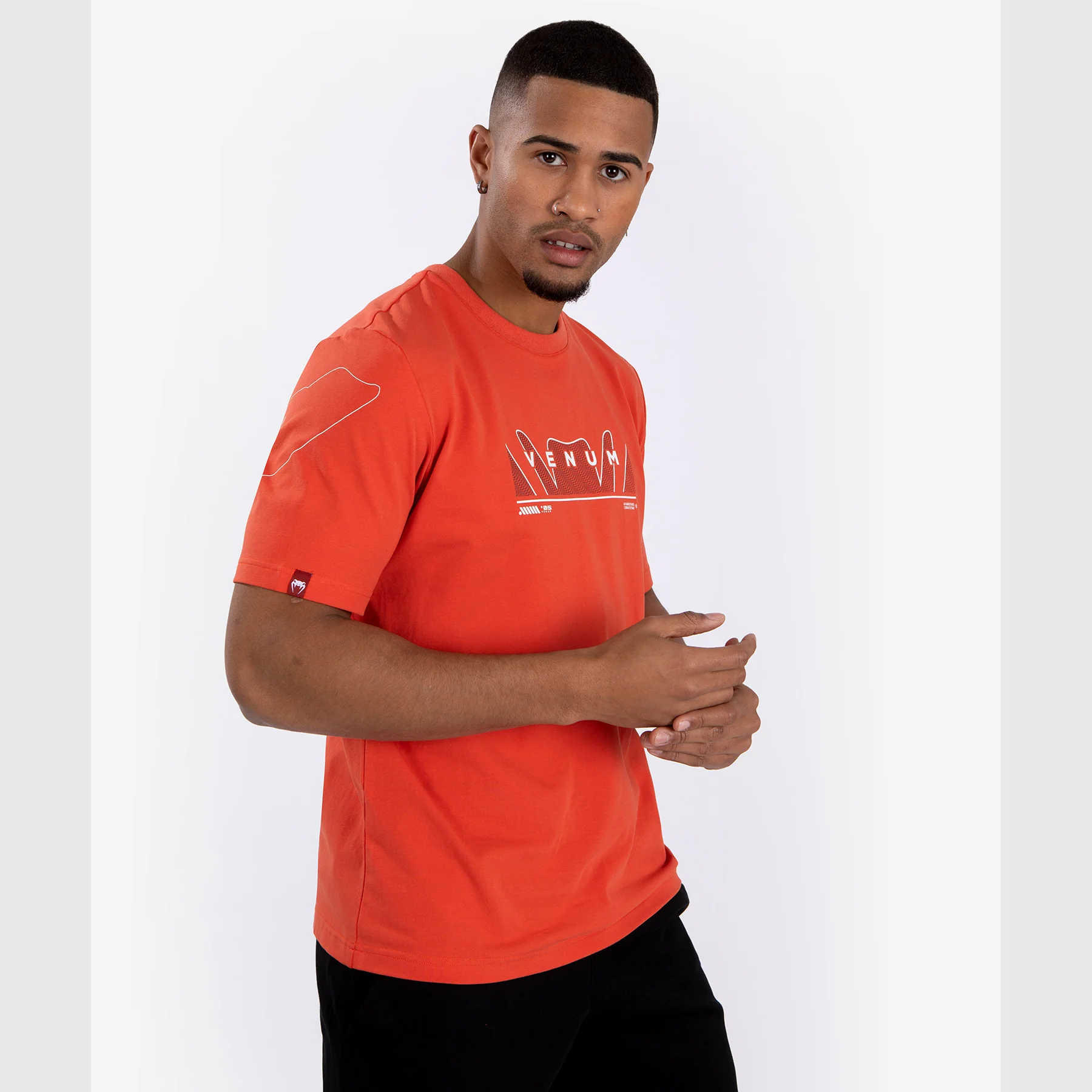 Venum Snake Print T-Shirt - Fluo Orange - Image 4