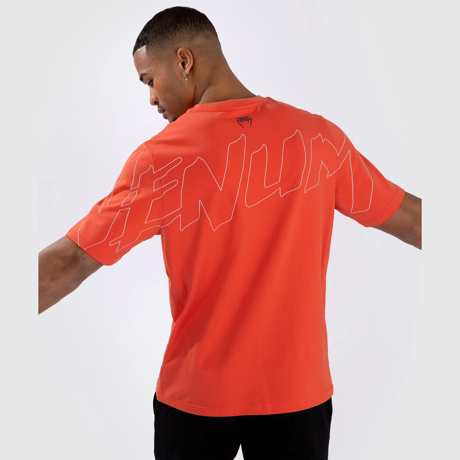 Venum Snake Print T-Shirt - Fluo Orange - Image 5