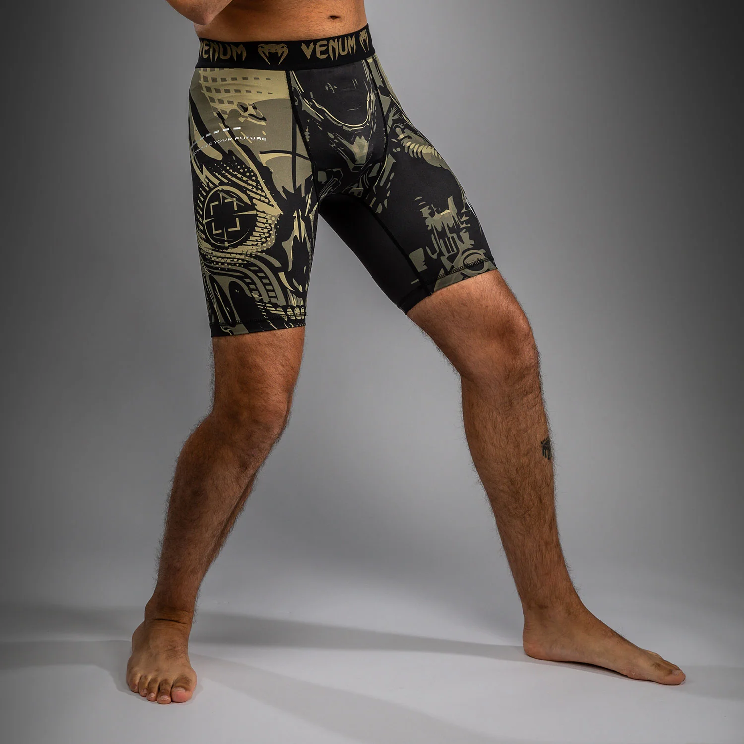 Venum Invader Vale Tudo Shorts - Black/Sand - Image 2