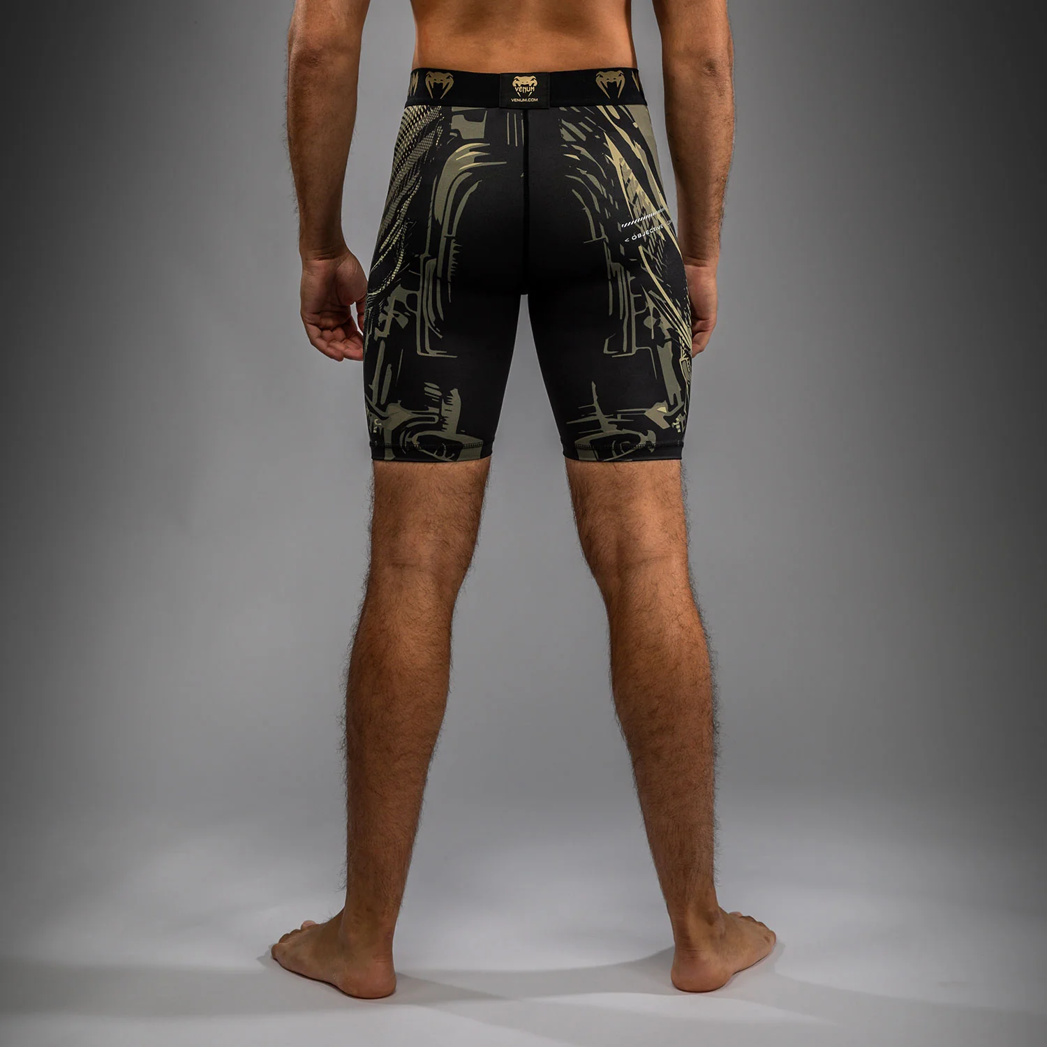 Venum Invader Vale Tudo Shorts - Black/Sand - Image 3