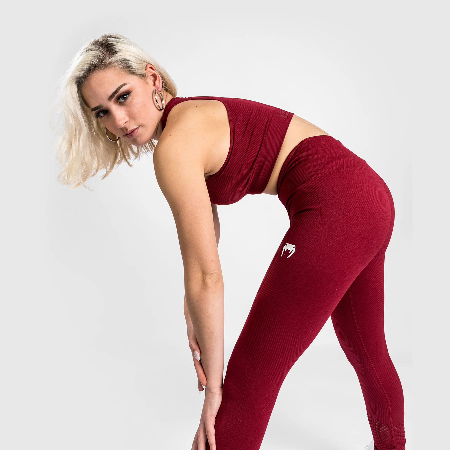 Venum Sparring Seamless 7/8 Leggings - For Women - Burgundy - Image 3