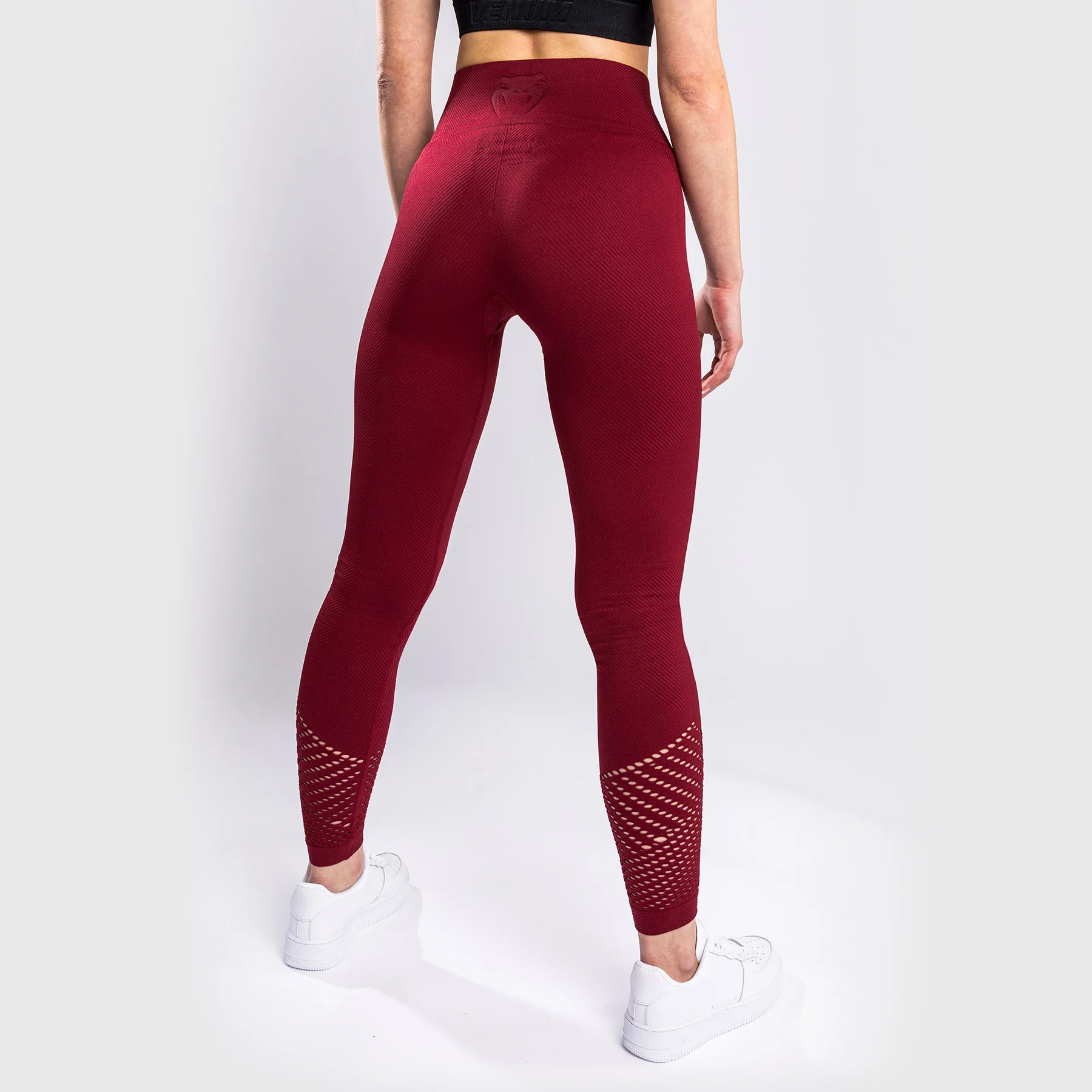 Venum Sparring Seamless Leggings - For Women - Burgundy - Image 2