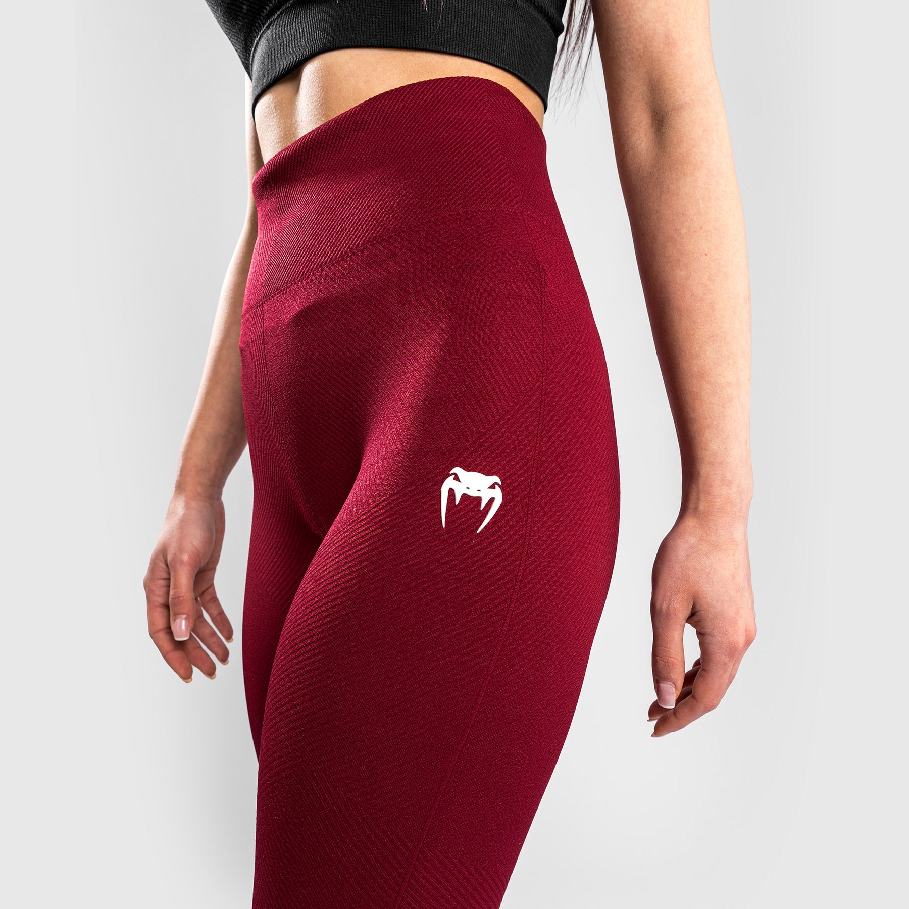 Venum Sparring Seamless Leggings - For Women - Burgundy - Image 5