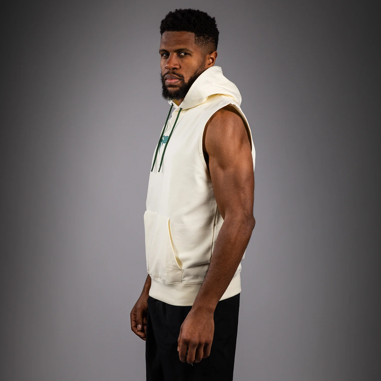 Venum Sparring Sleeveless Hoodies - Vanilla - Image 2