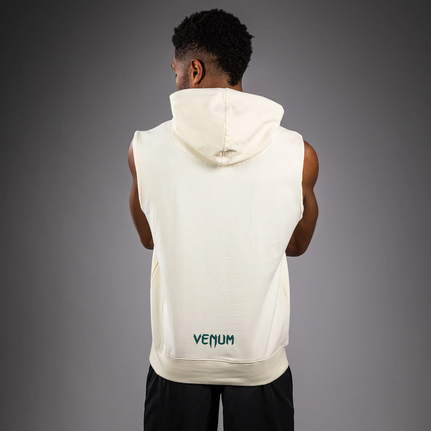 Venum Sparring Sleeveless Hoodies - Vanilla - Image 3