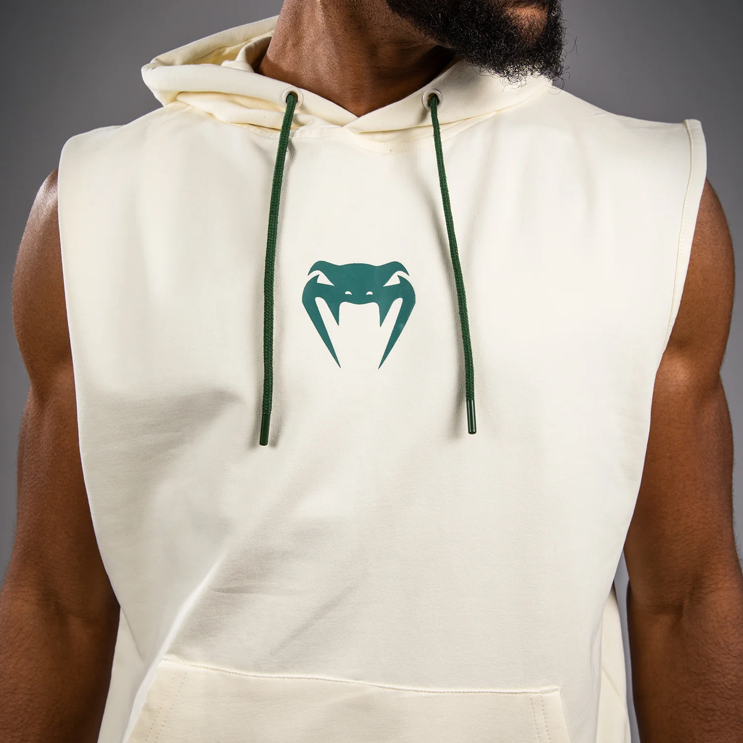 Venum Sparring Sleeveless Hoodies - Vanilla - Image 5
