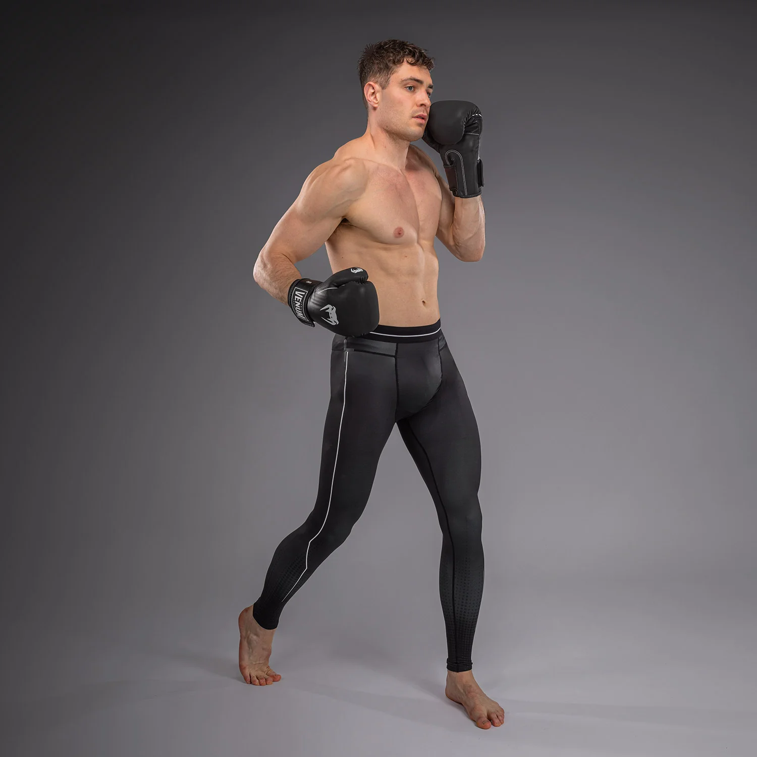 Venum Stealth Spats - Black/White - Image 3