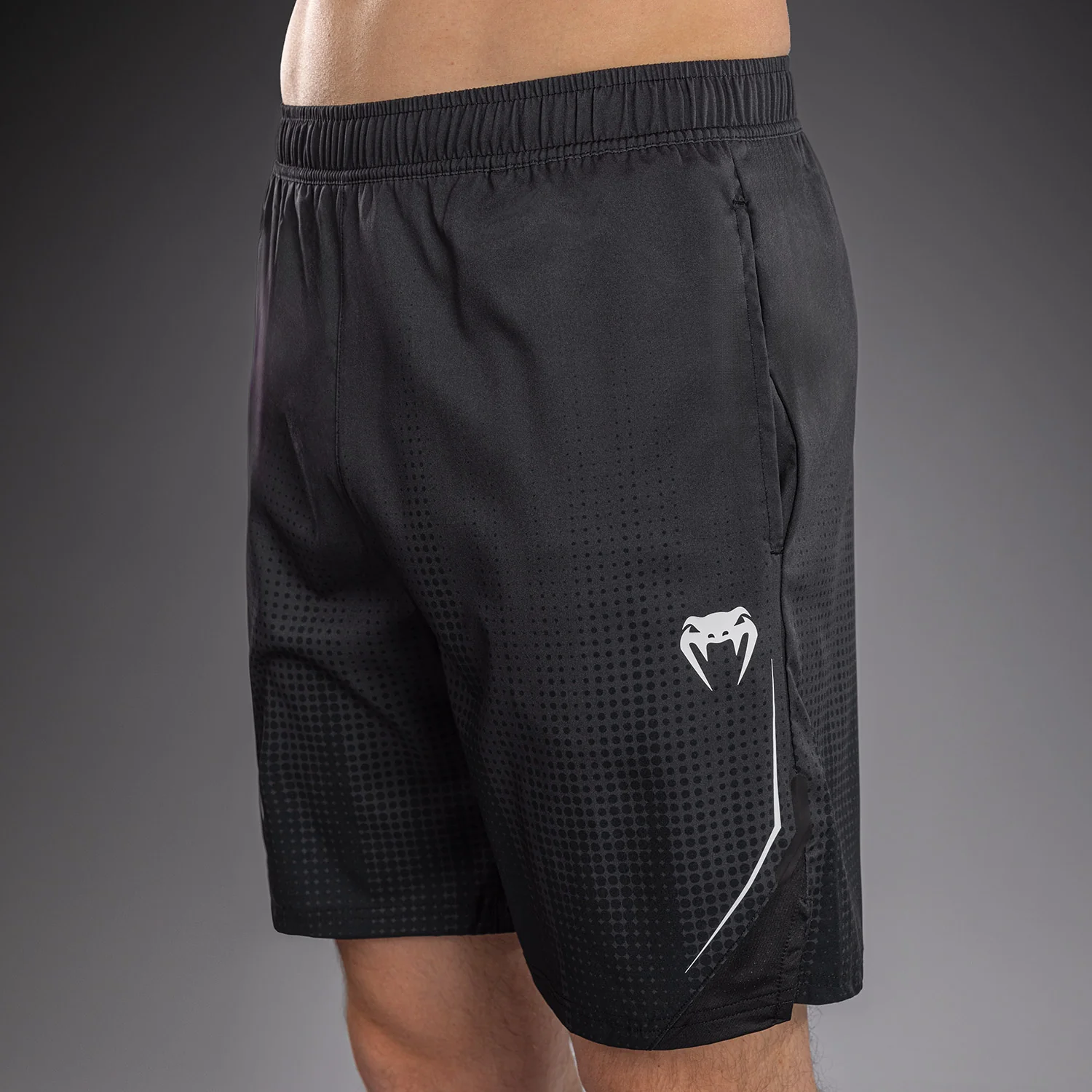 Venum Stealth Training Shorts - Black/White - Image 5