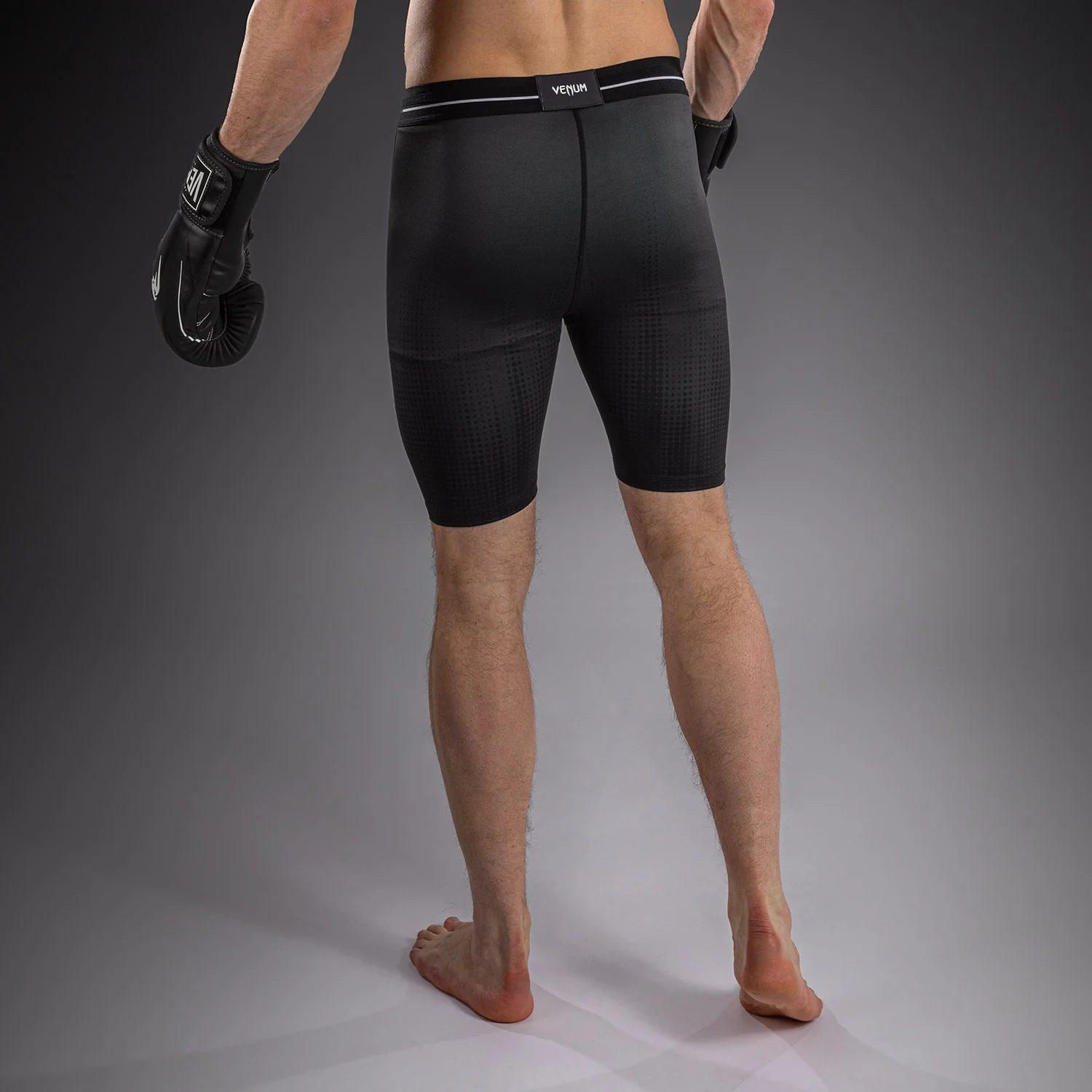 Venum Stealth Vale Tudo Shorts - Black/White - Image 5