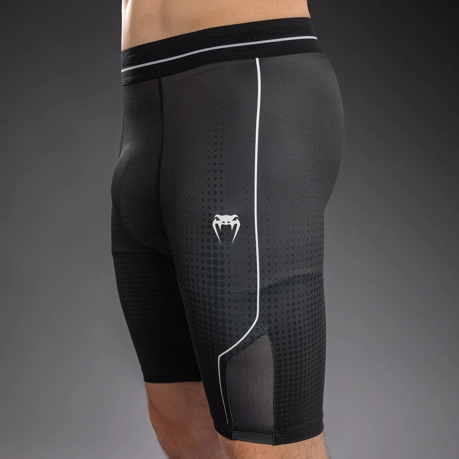 Venum Stealth Vale Tudo Shorts - Black/White - Image 6
