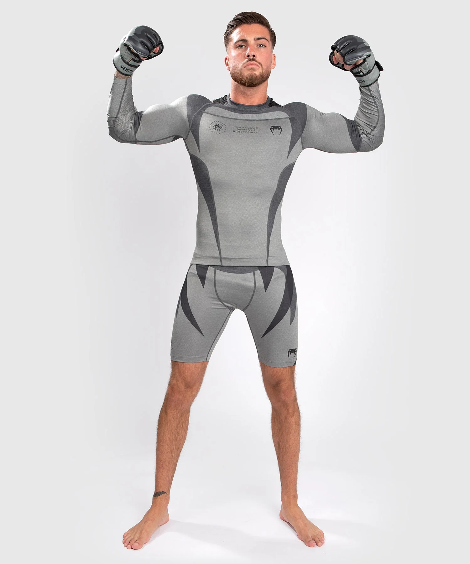 Venum Stone Rashguard - Long Sleeves  - Mineral Green - Image 4
