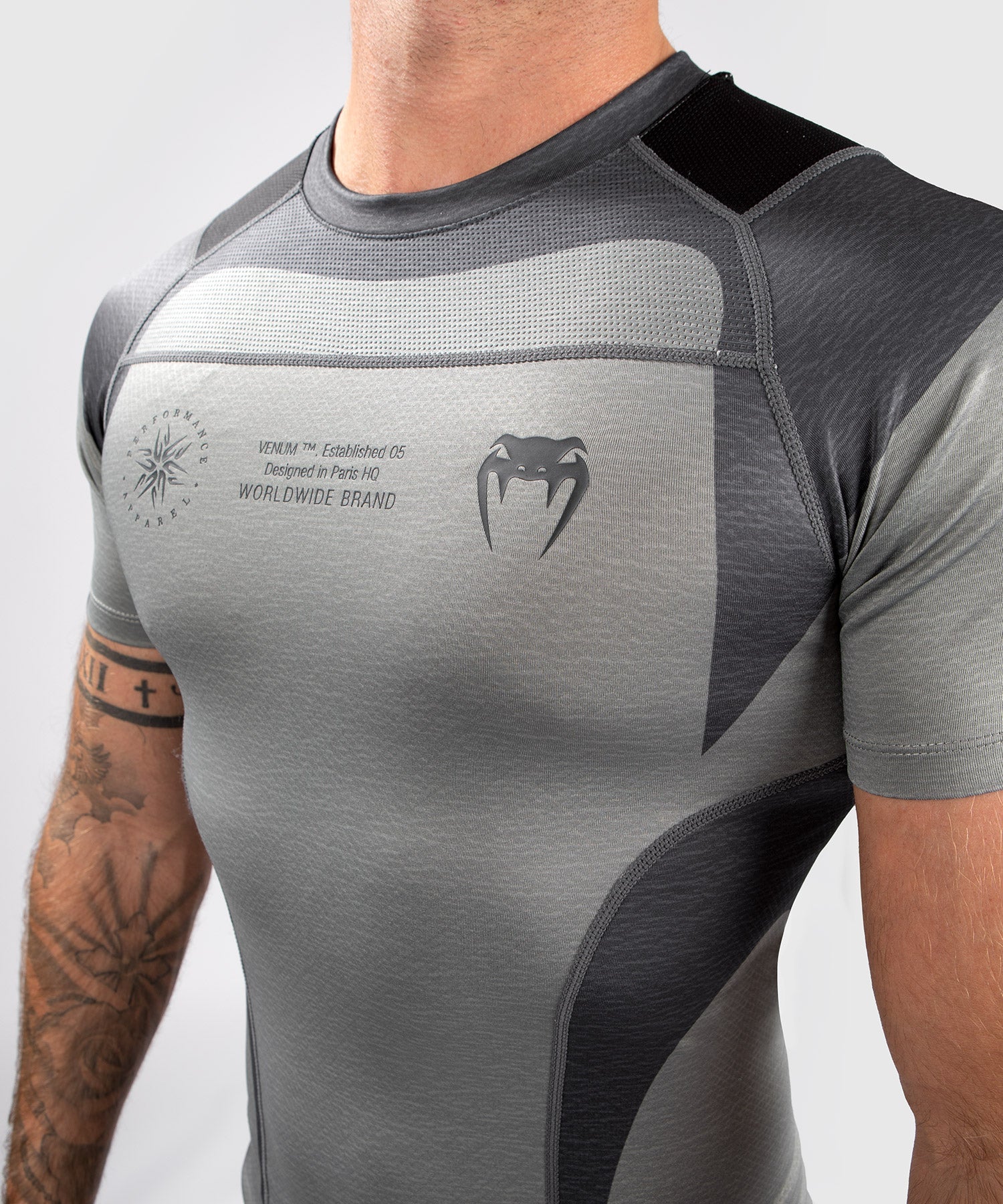 Venum Stone Rashguard - Short Sleeves  - Mineral Green - Image 5