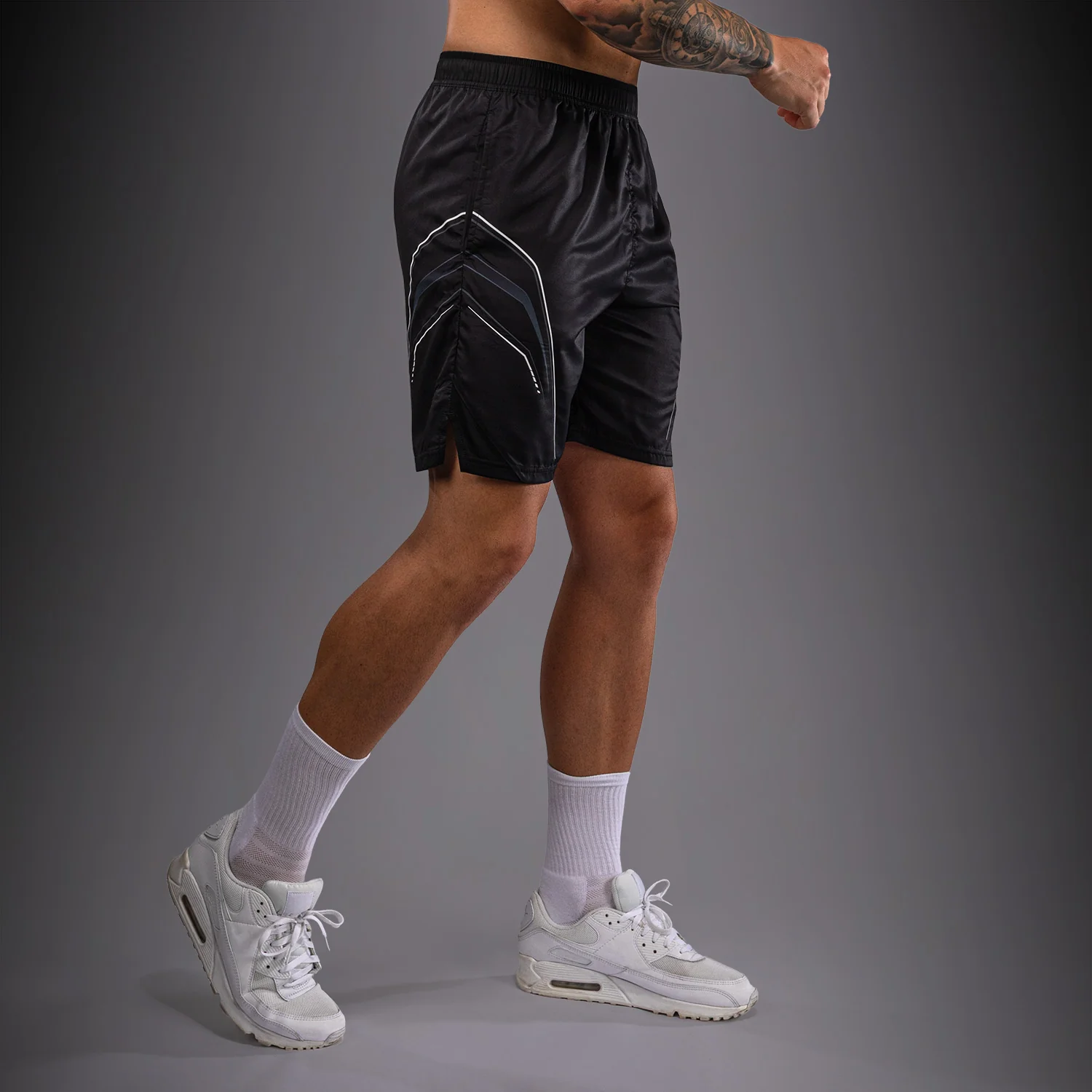 Venum Streamline Training Shorts - Black/White - Image 4