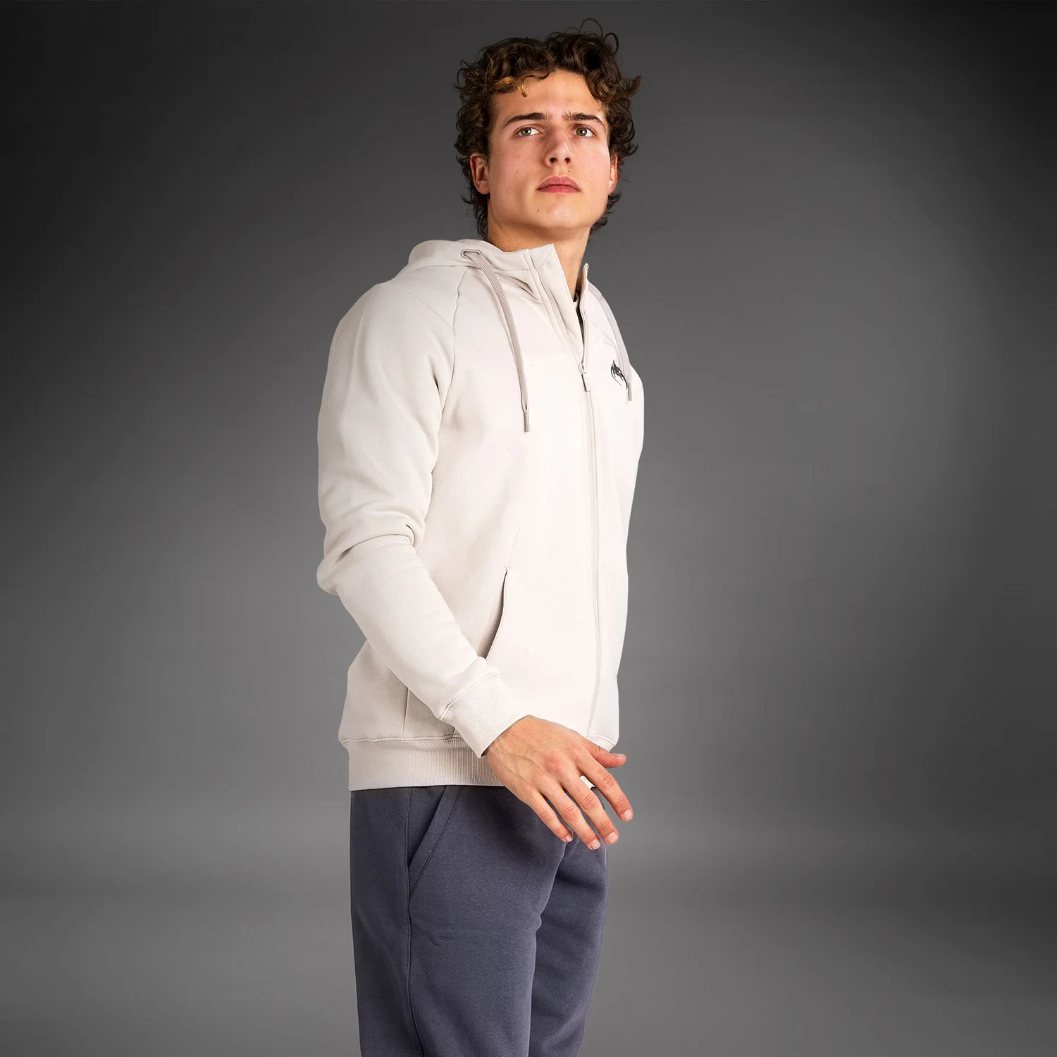 Venum Strikeland Full Zip Hoodie - Greige - Image 5