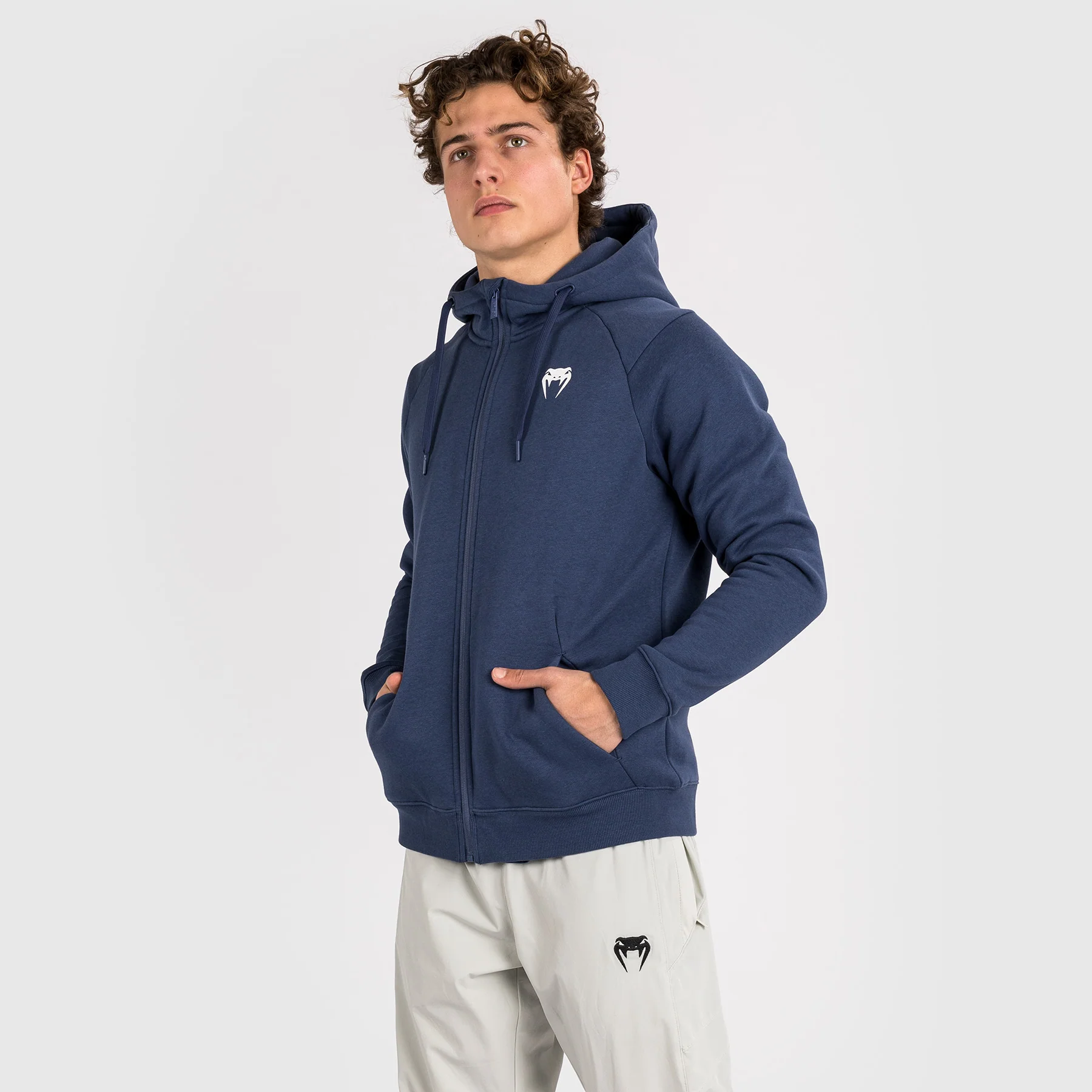Venum Strikeland Full Zip Hoodie - Navy Blue - Image 2