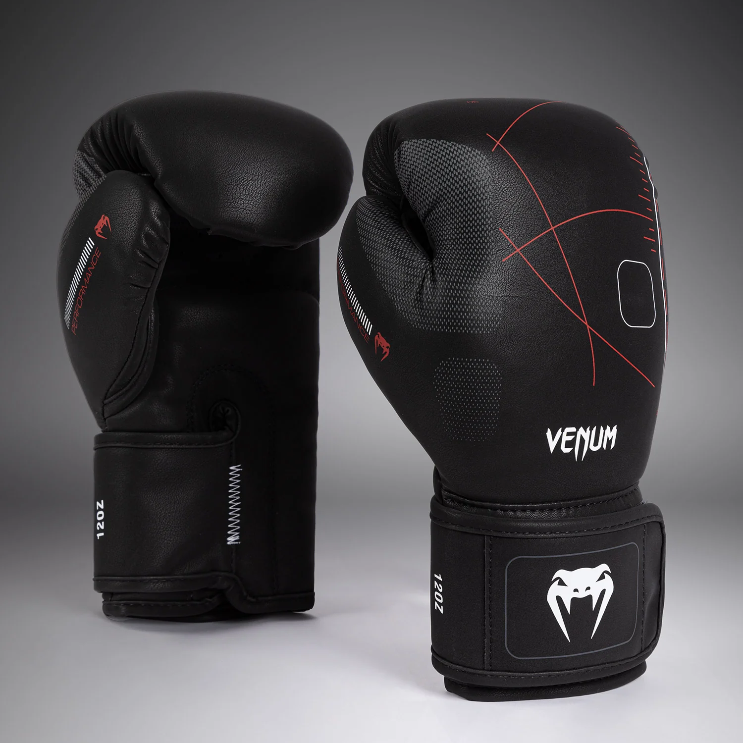 Venum Tactical XT Boxing Gloves - Black/Fire Red - Image 3