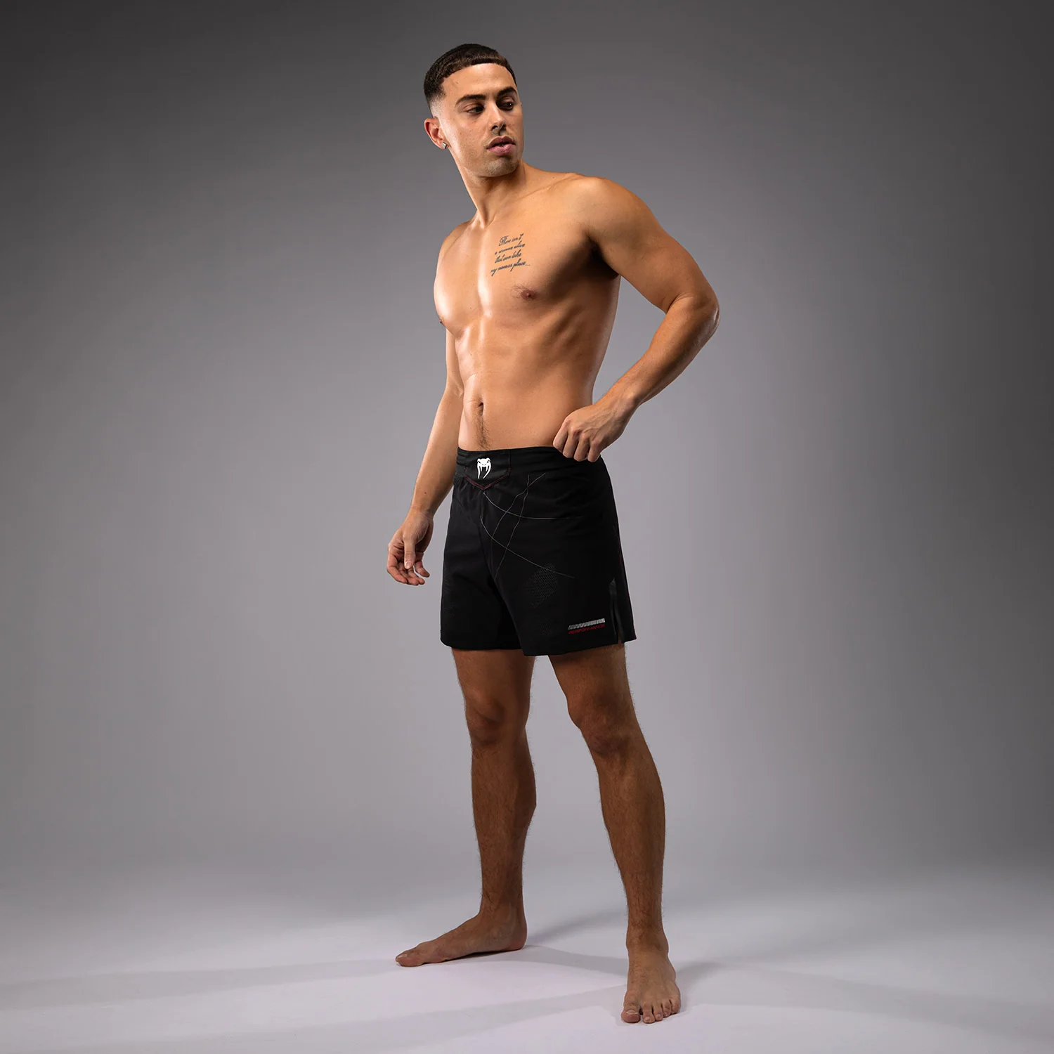 Venum Tactical XT Fightshorts - Black/Fire Red - Image 3