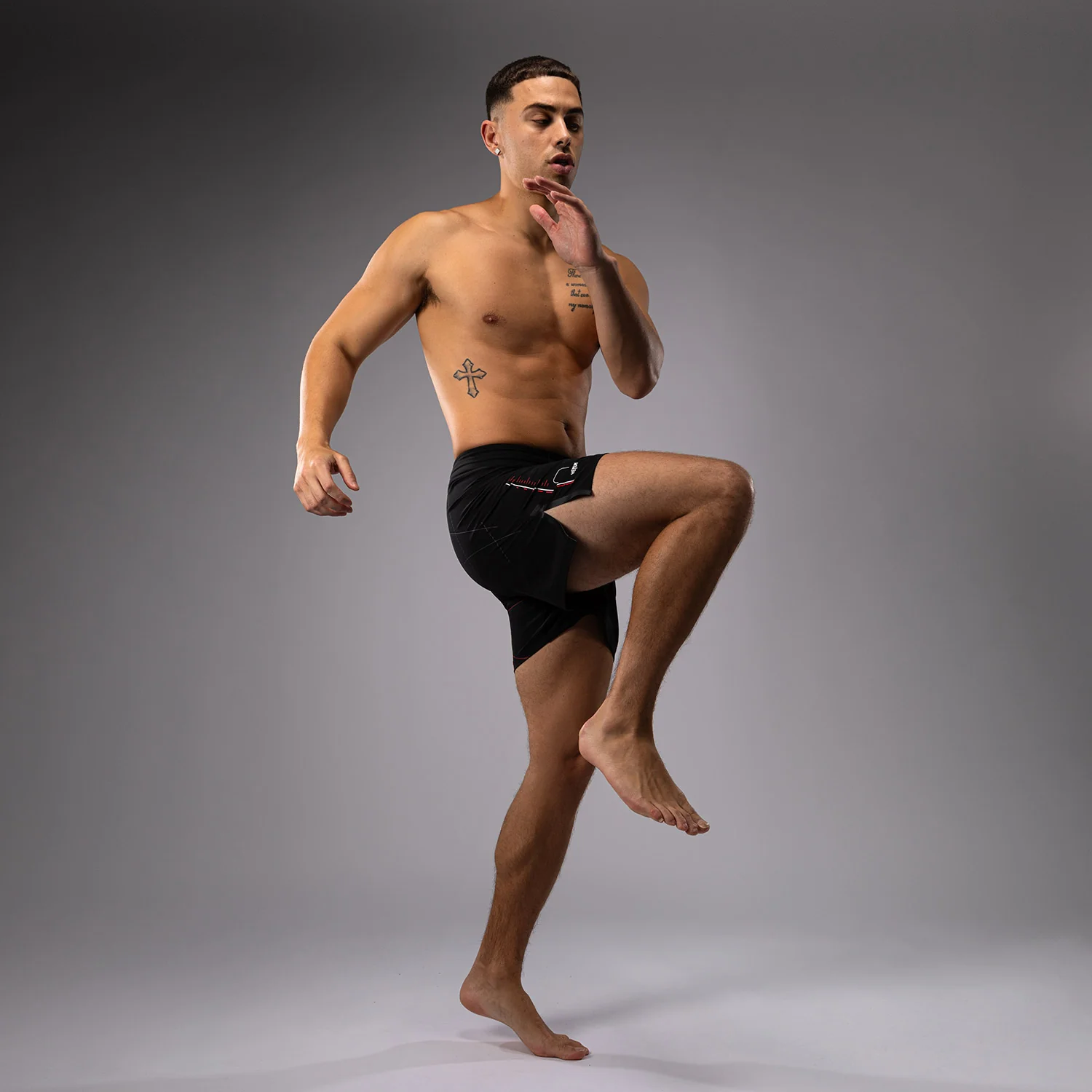 Venum Tactical XT Fightshorts - Black/Fire Red - Image 5