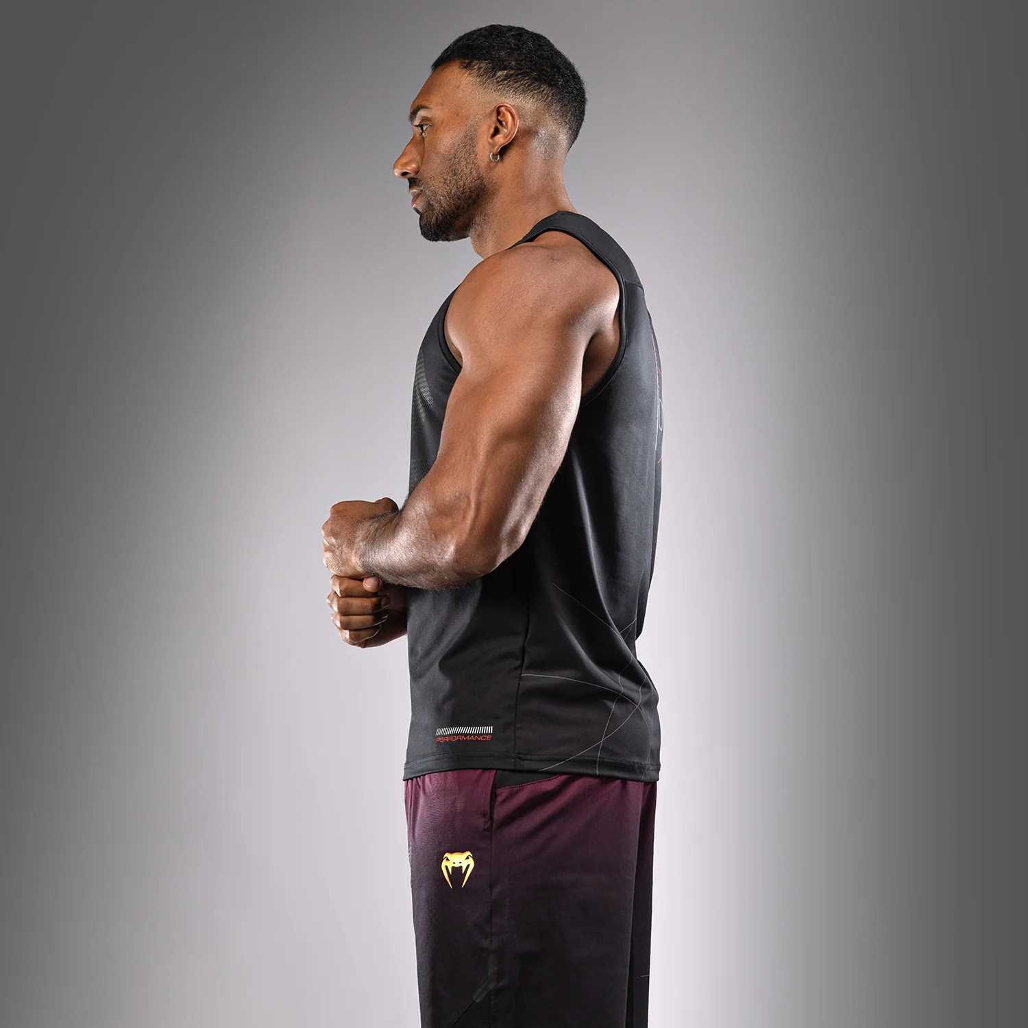 Venum Tactical XT Men's Dry-Tech Tank Top - Black/Fire Red - Image 2