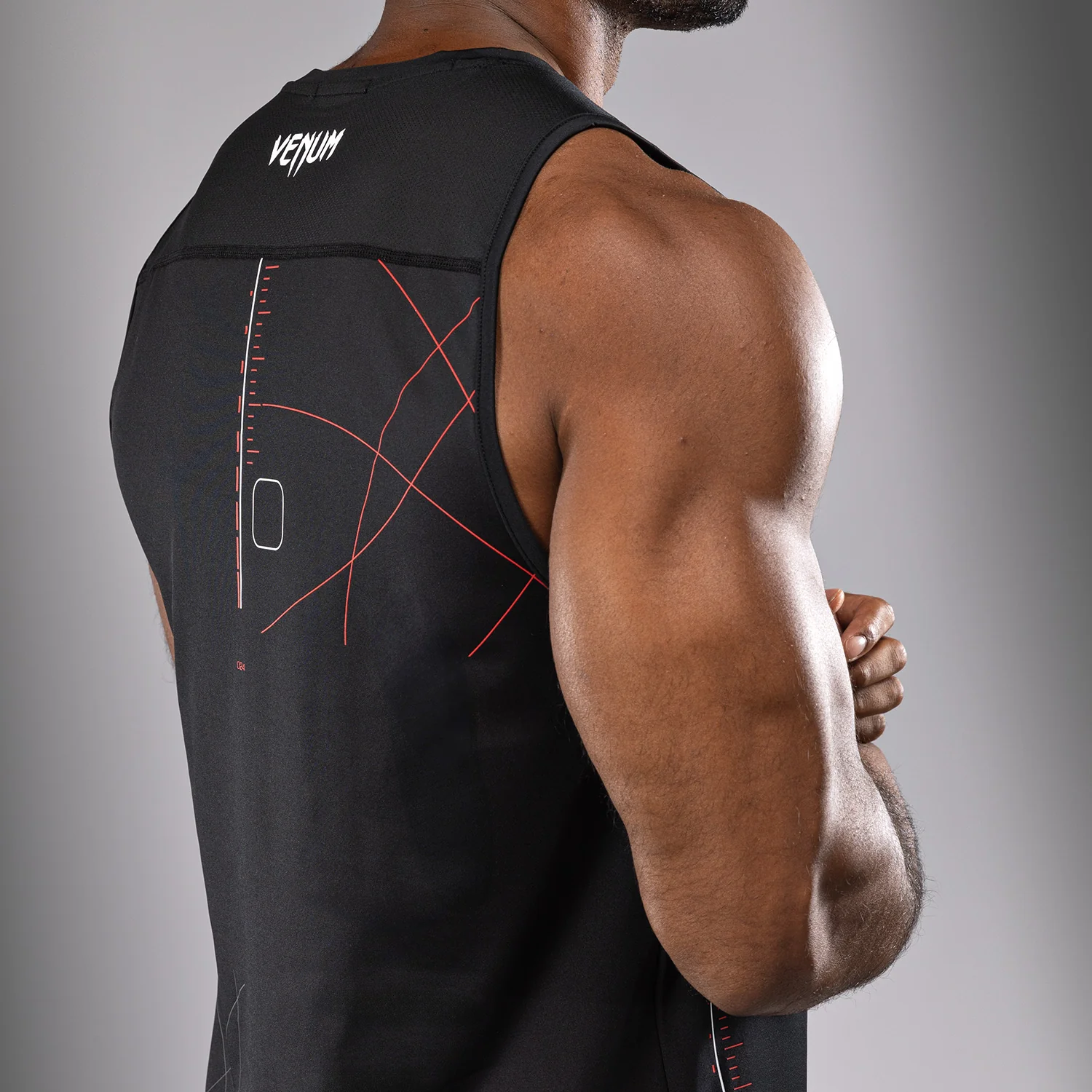 Venum Tactical XT Men's Dry-Tech Tank Top - Black/Fire Red - Image 5