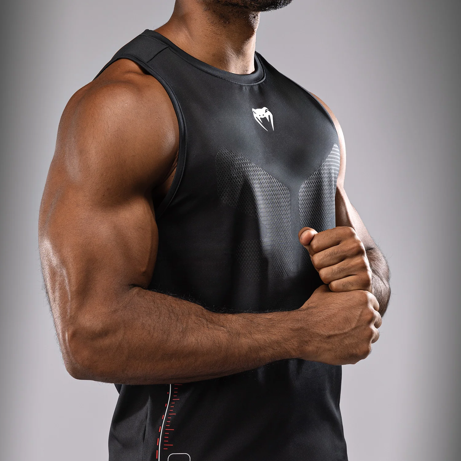 Venum Tactical XT Men's Dry-Tech Tank Top - Black/Fire Red - Image 6