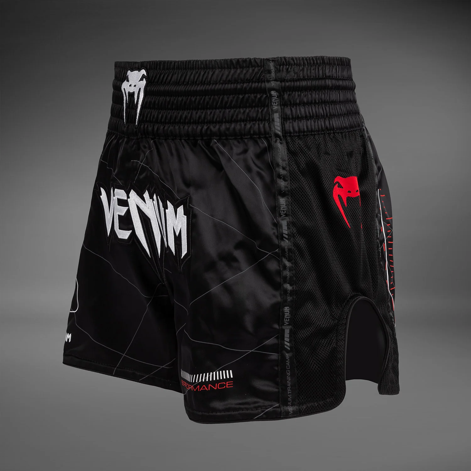 Venum Tactical XT Muay Thai Shorts - Black/Fire Red - Image 2