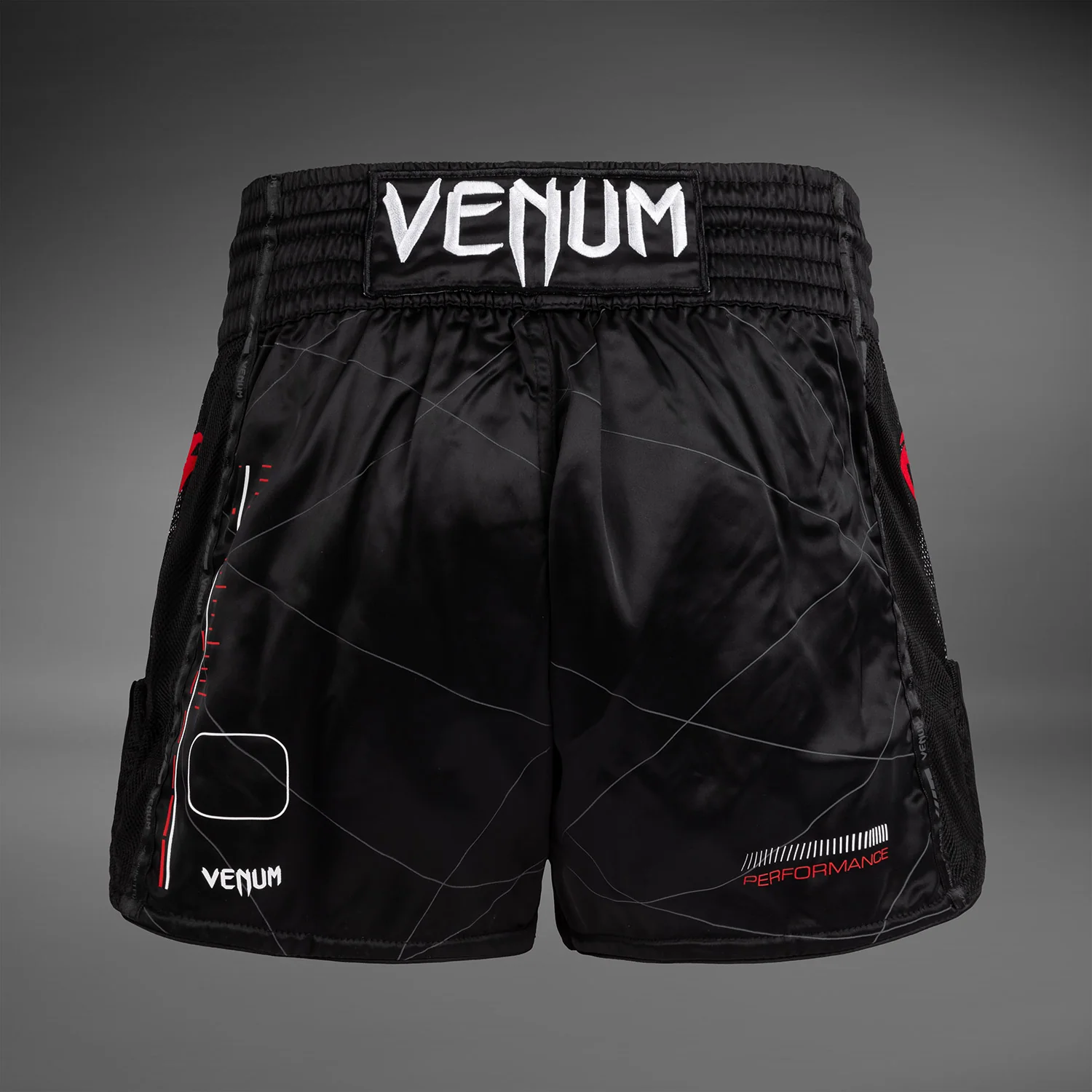 Venum Tactical XT Muay Thai Shorts - Black/Fire Red - Image 3