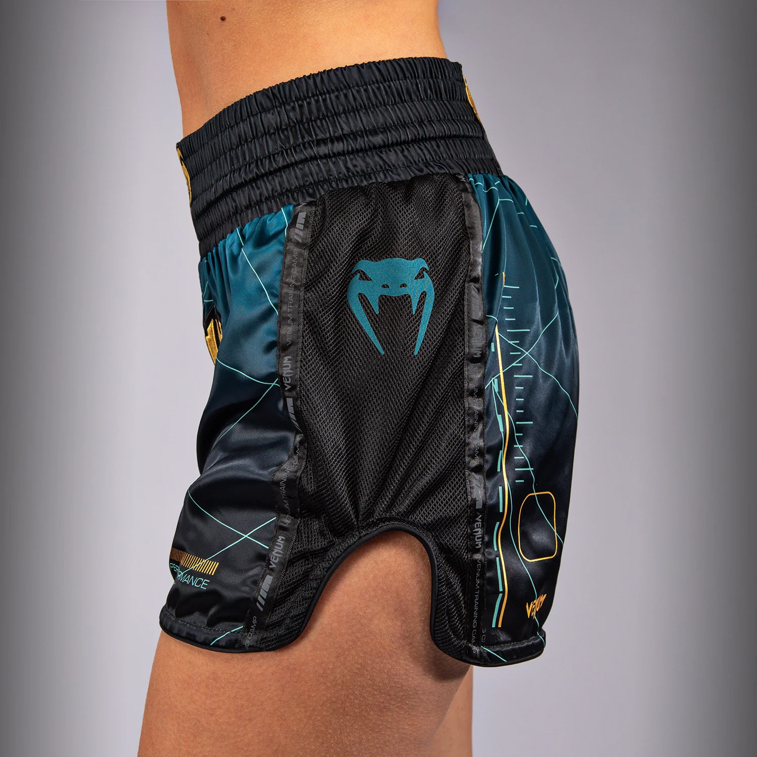 Venum Tactical XT Muay Thai Shorts - Black/Forest Green - Image 5