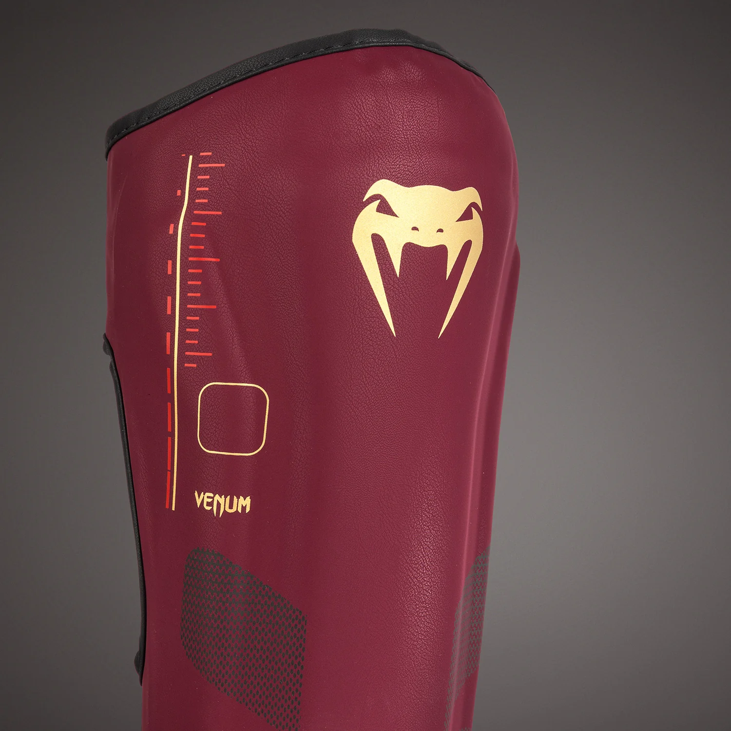 Venum Tactical XT Shinguards - Black/Burgundy/Gold - Image 3
