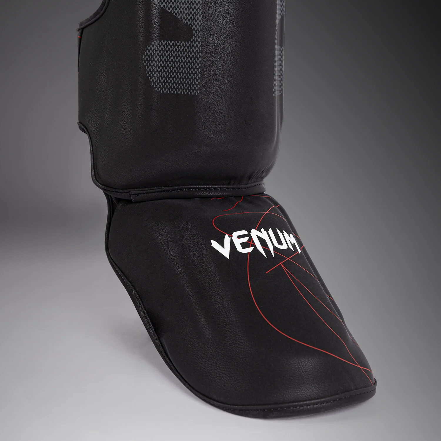 Venum Tactical XT Shinguards - Black/Fire Red - Image 4